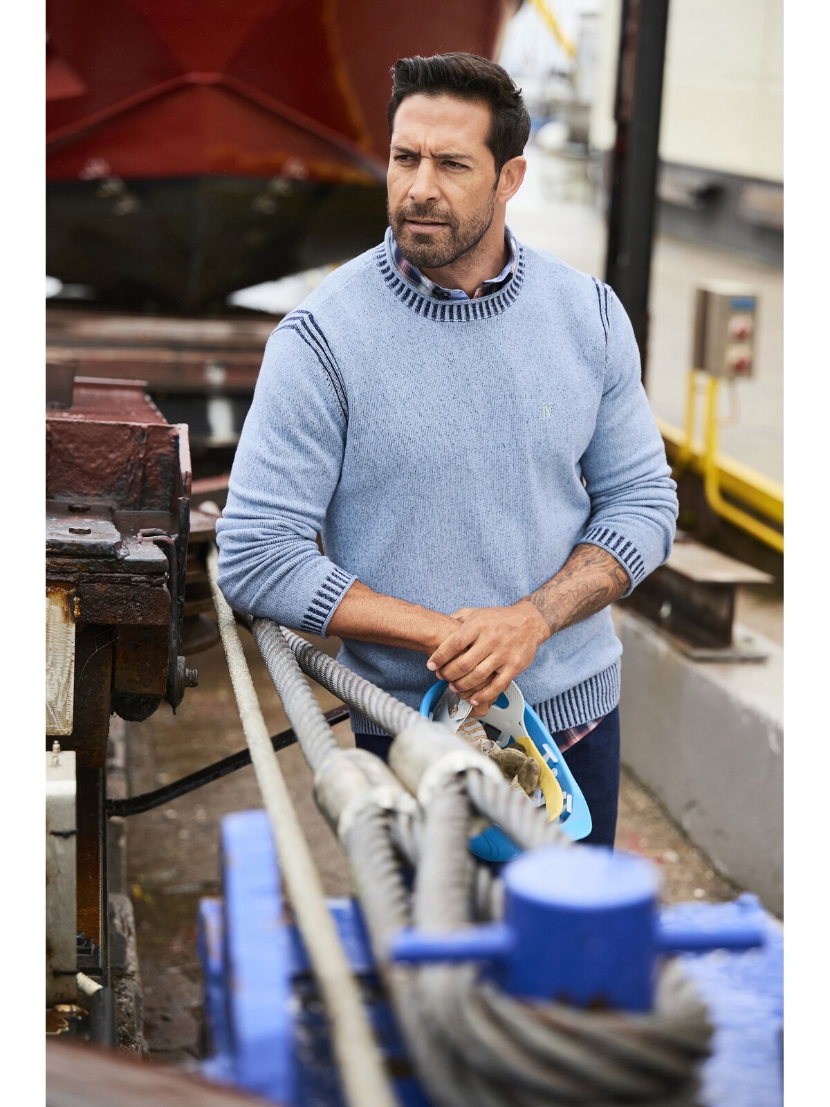 Jan Vanderstorm Rundhalspullover »Pullover GERTLUND«