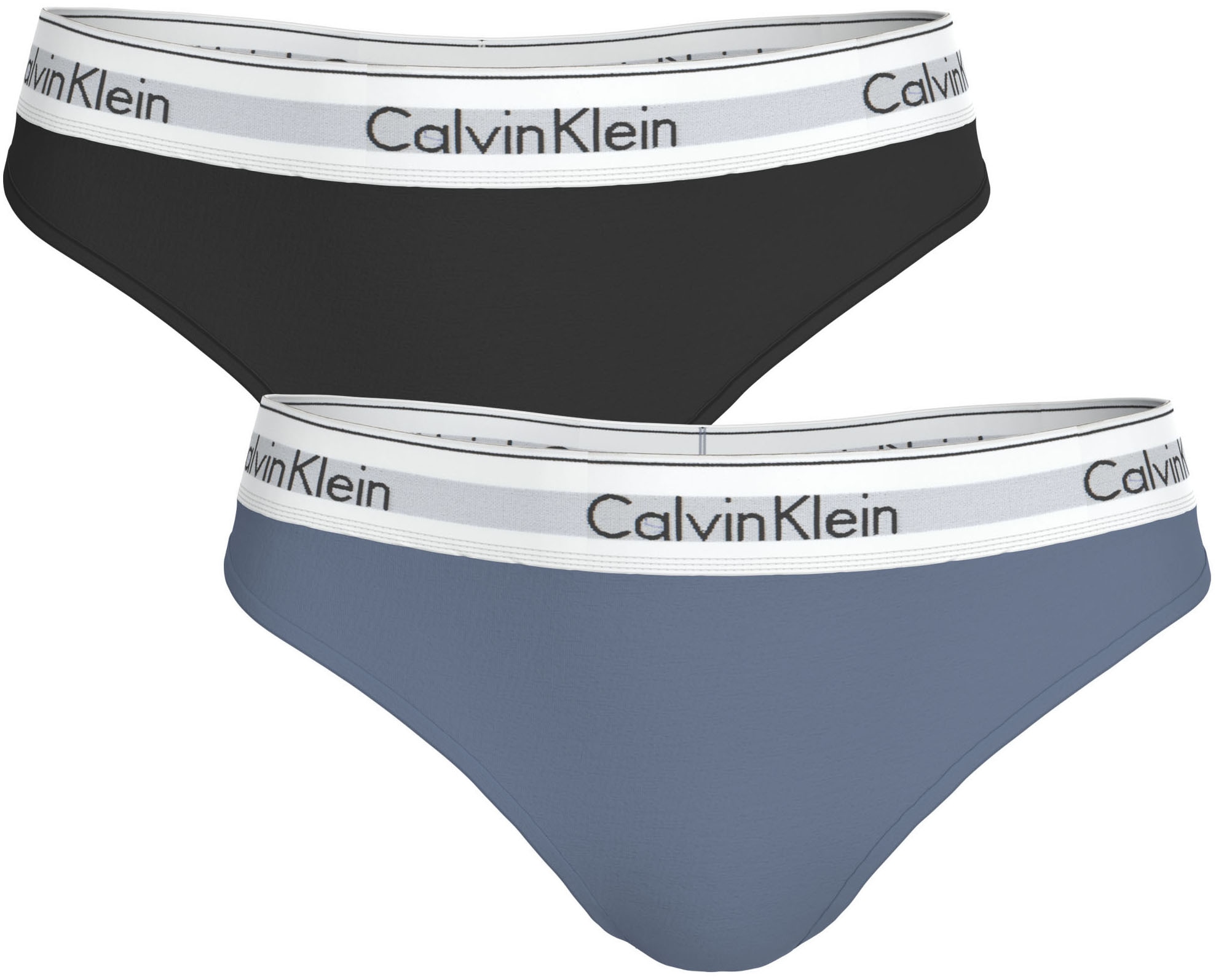 Calvin Klein Underwear "THONG 2PK" Packung, 2er-Pack, Körpernahe Passform mit elastischem Bund