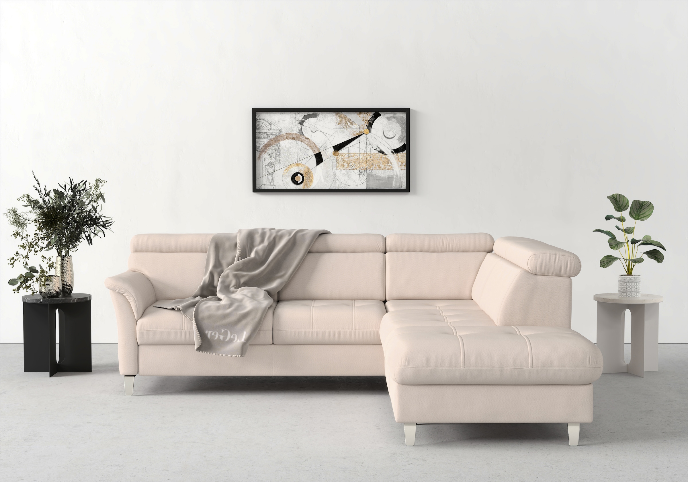 sit&more Ecksofa "Marano L-Form" inklusive Kopfteilverstellung, optional Schlaffunktion & Bettkasten