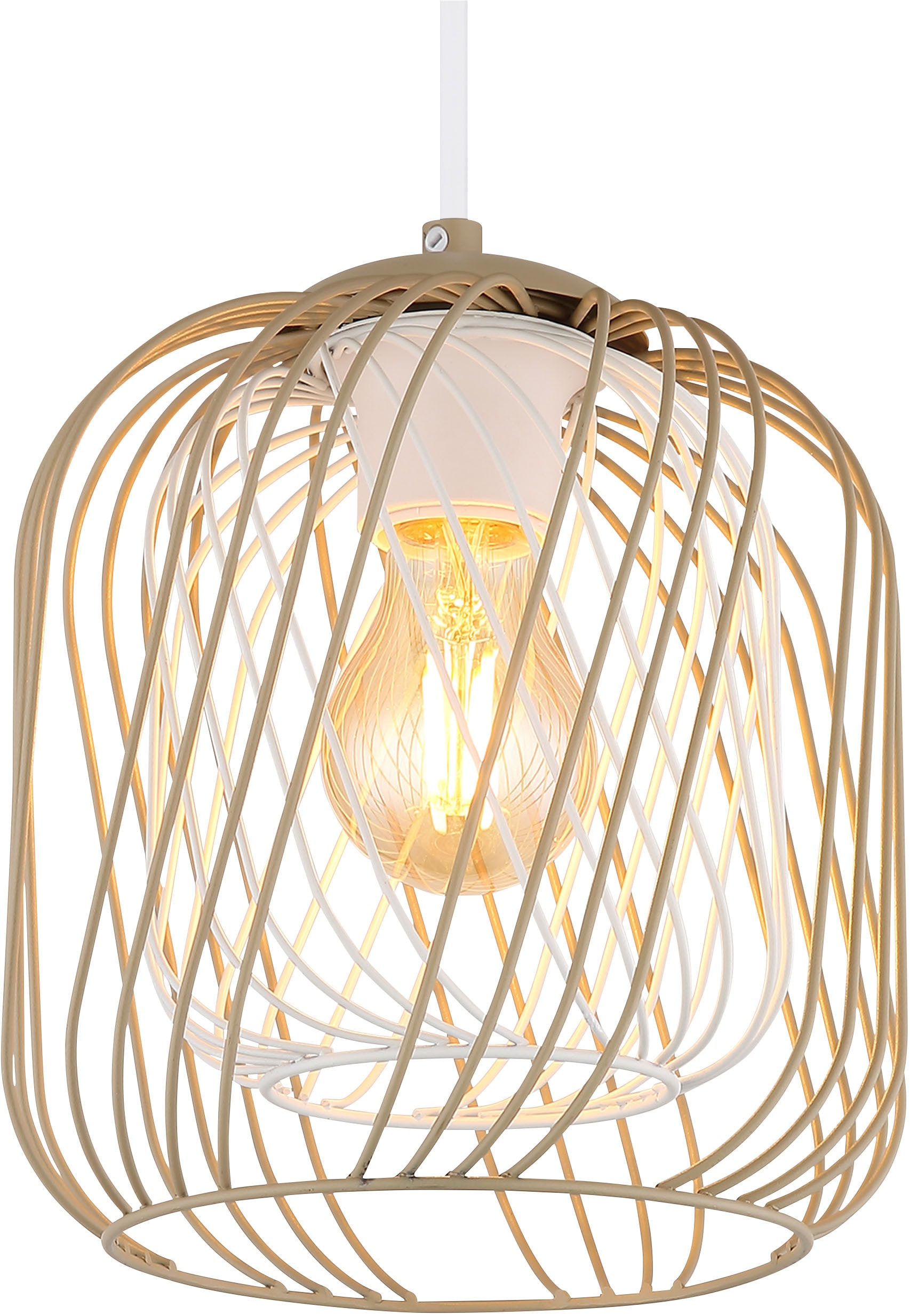 GLOBO LIGHTING Hängeleuchte »DICHTI«, Leuchtmittel E27 | ohne Leuchtmittel, Hängelampe/Pendelleuchte/Esszimmer/Wohnzimmer/Esstisch