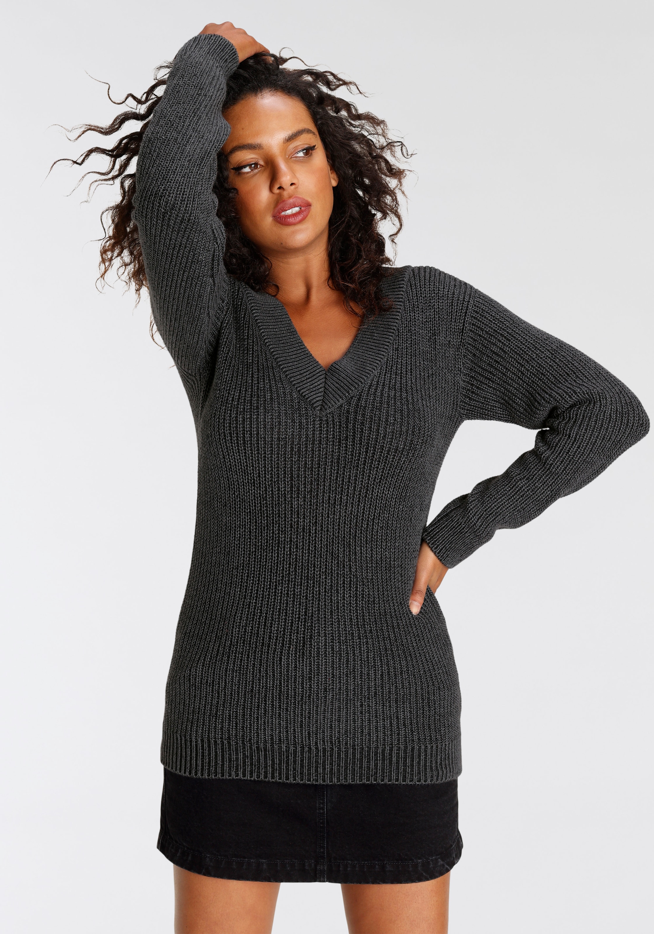 Arizona Strickpullover »in Washed-Optik«, Washed-Optik | bestellen BAUR online