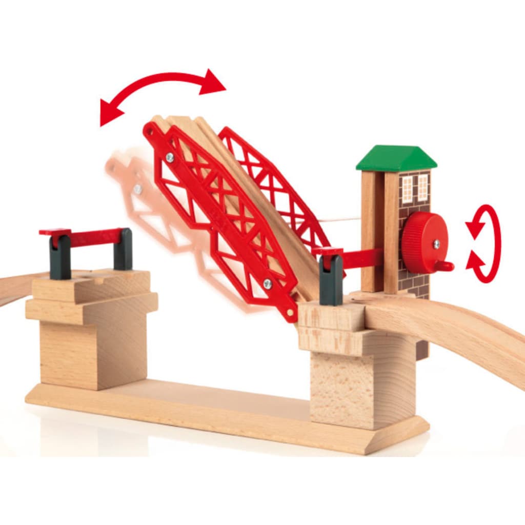 BRIO® Spielzeugeisenbahn-Brücke »BRIO® WORLD, Hebebrücke«