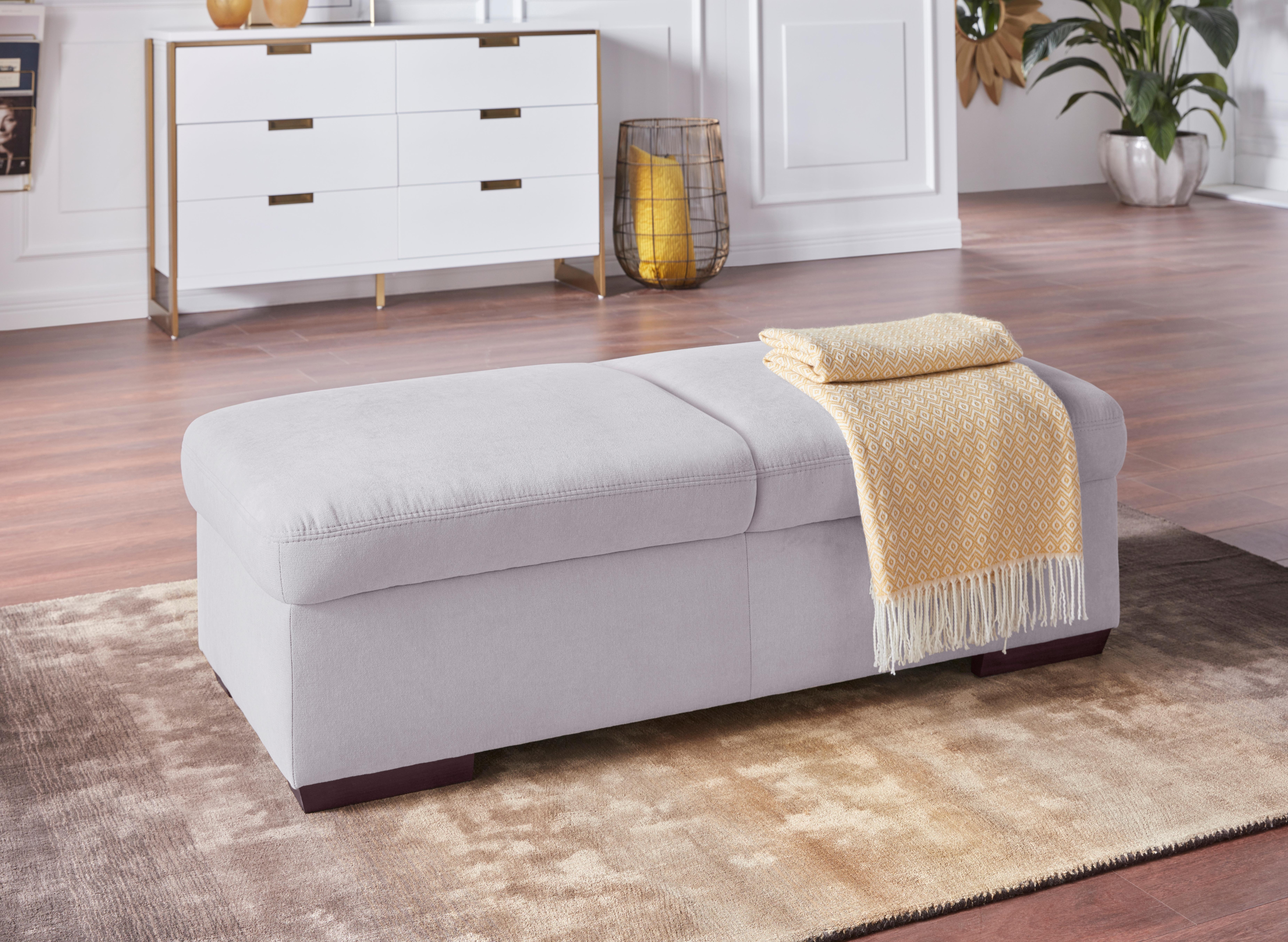 exxpo - sofa fashion Hocker "Salerno, Bankhocker mit tollem Sitzkomfort" zeitlos und elegant
