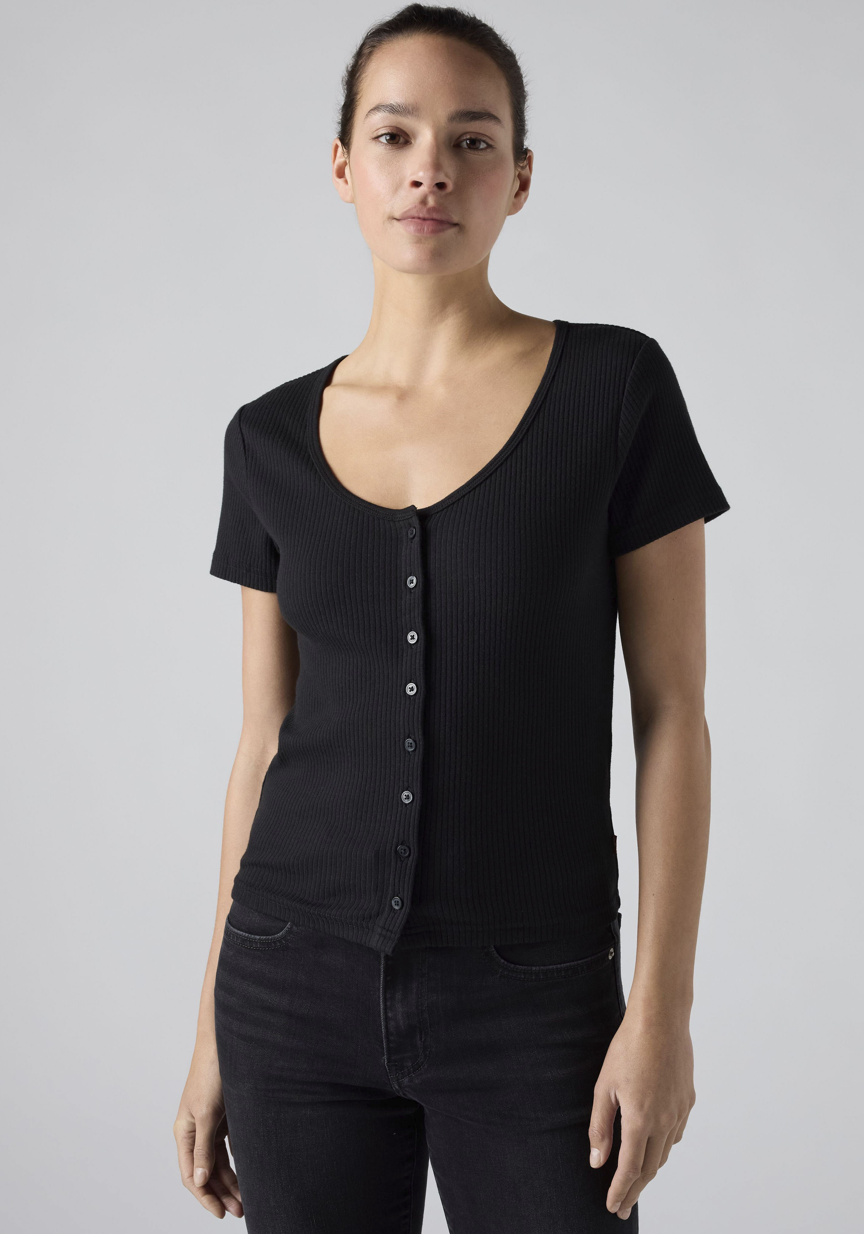 Levis "AUSTEN BUTTON THROUGH SS" Feinripp