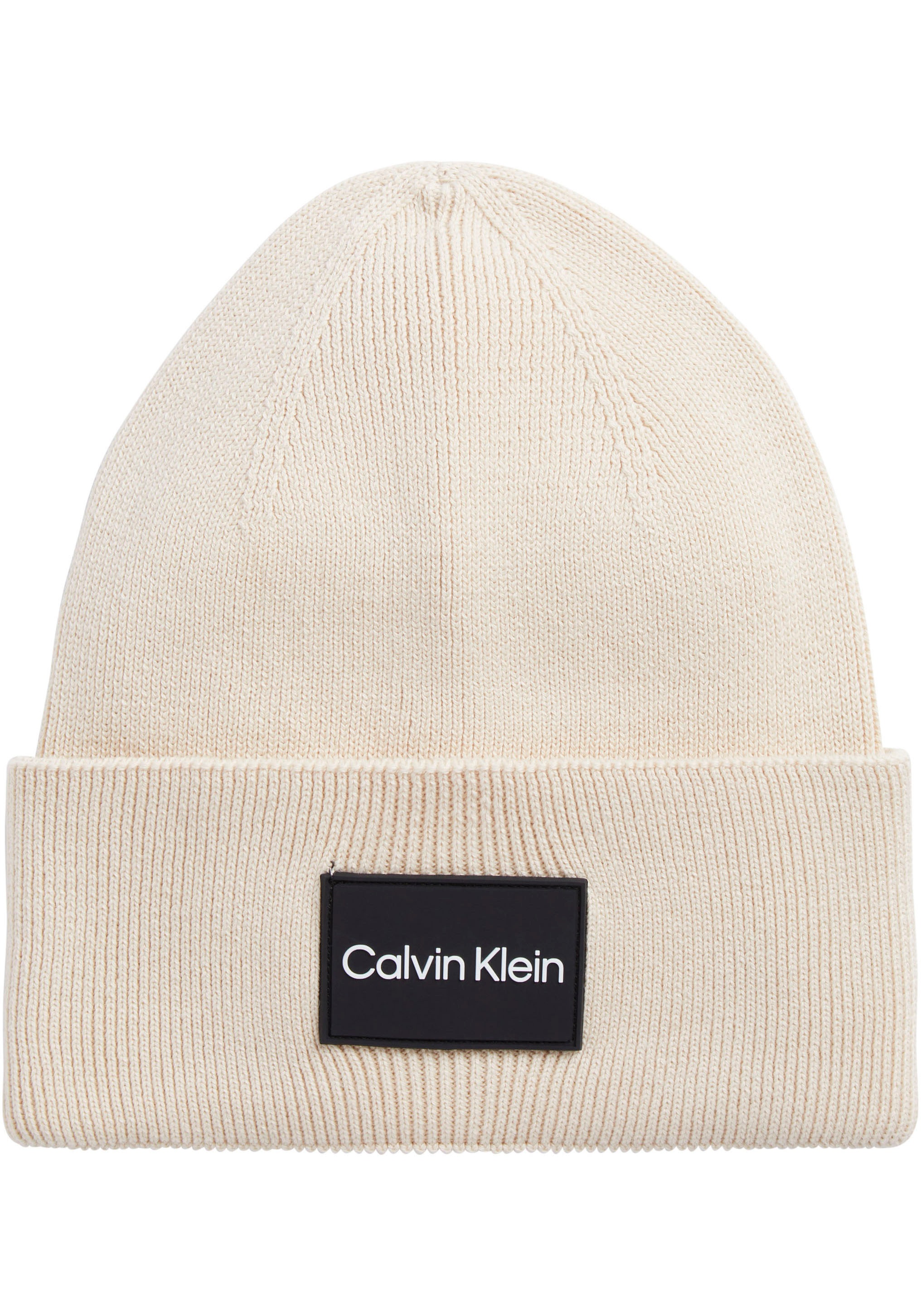 Calvin »FINE Klein BEANIE«, COTTON BAUR mit Beanie bestellen | online RIB Logopatch