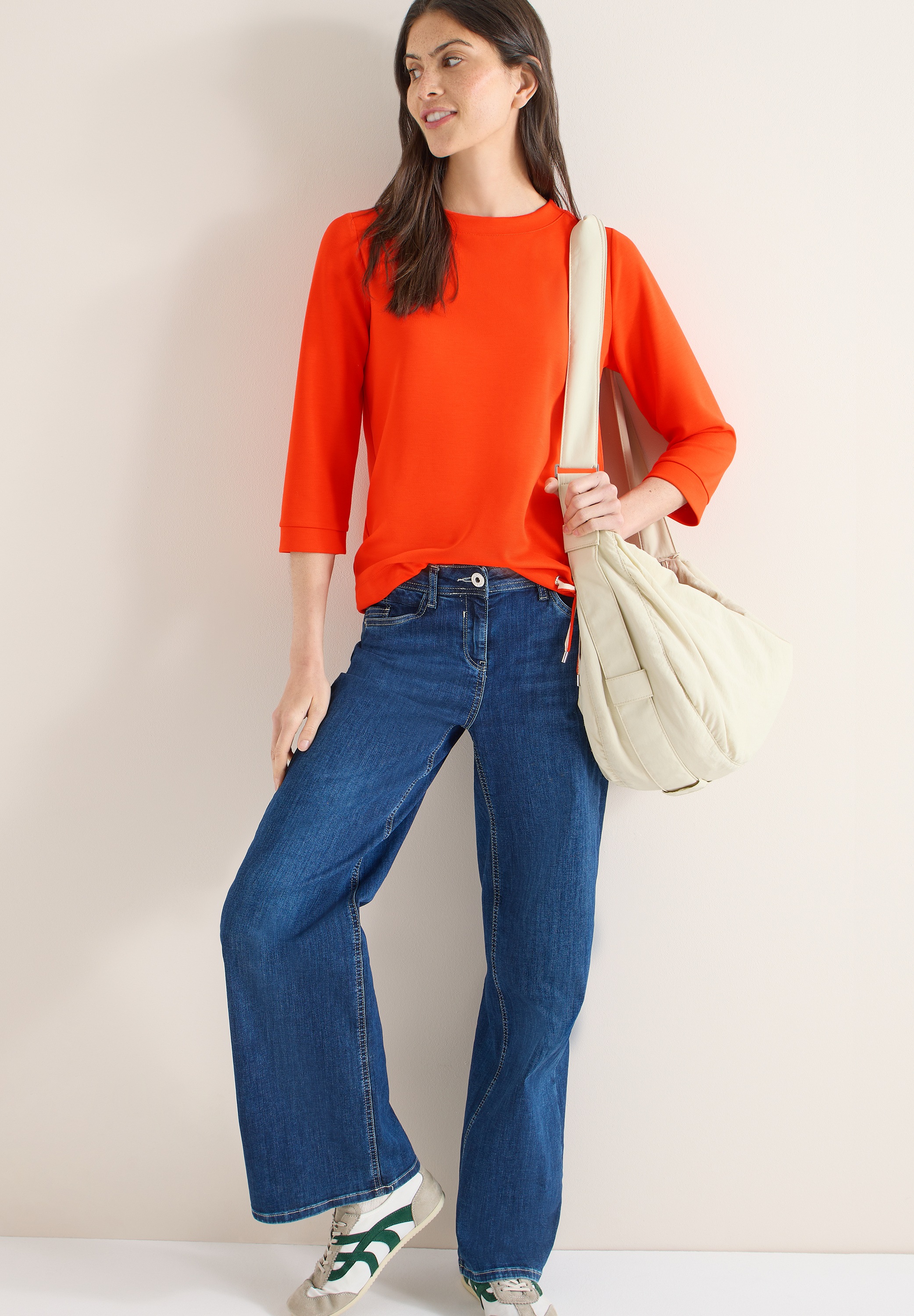 Cecil 3/4-Arm-Shirt mit U-Boot-Ausschnitt