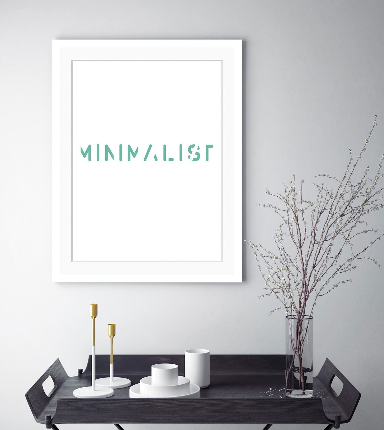 queence Bild "MINIMALIST", Sprüche & Texte, Schrift, gerahmt günstig online kaufen