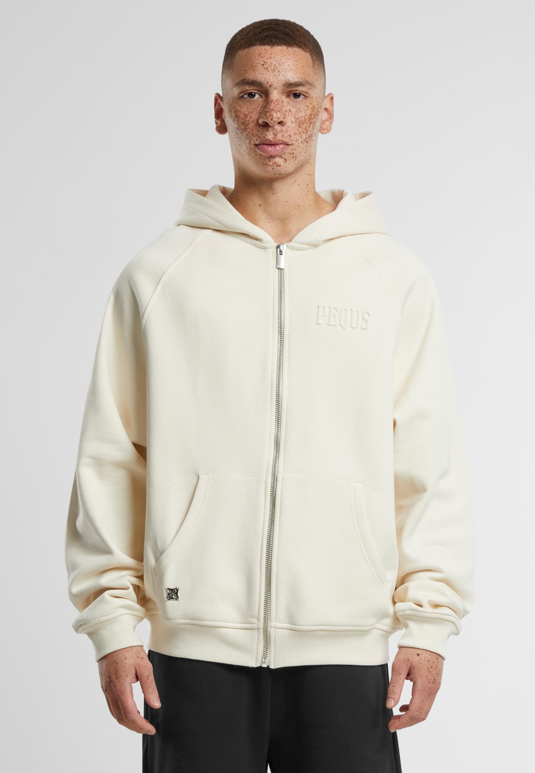 PEQUS Outdoorjacke »PEQUS PEQUS Debossed Logo Zip-Hoodie« 1 Stk. tlg. mit Kapuze