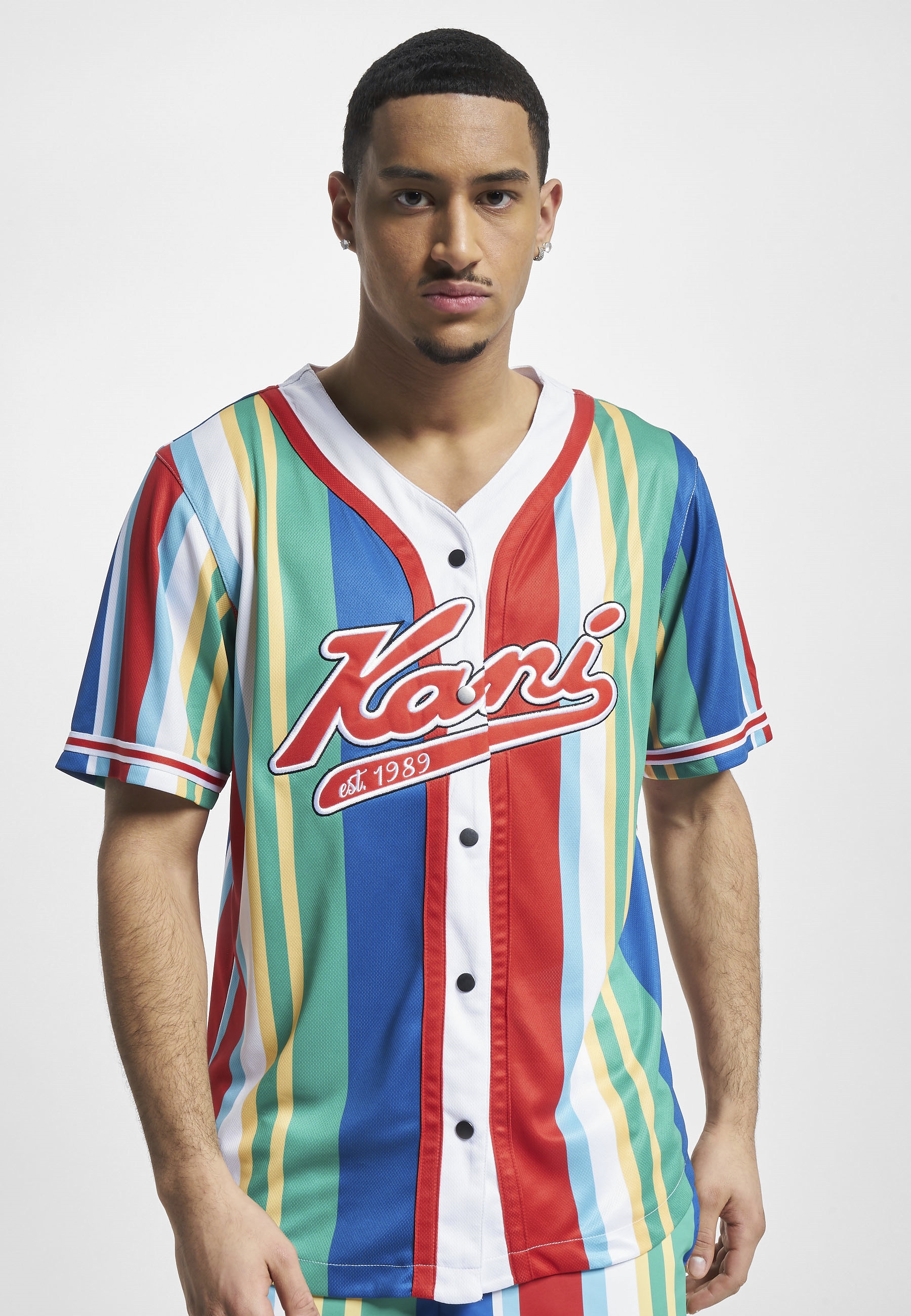 Karl Kani T-Shirt »Karl Kani Herren KM232-010-1 KK Varsity Striped Baseball Shirt« 1 Stk.
