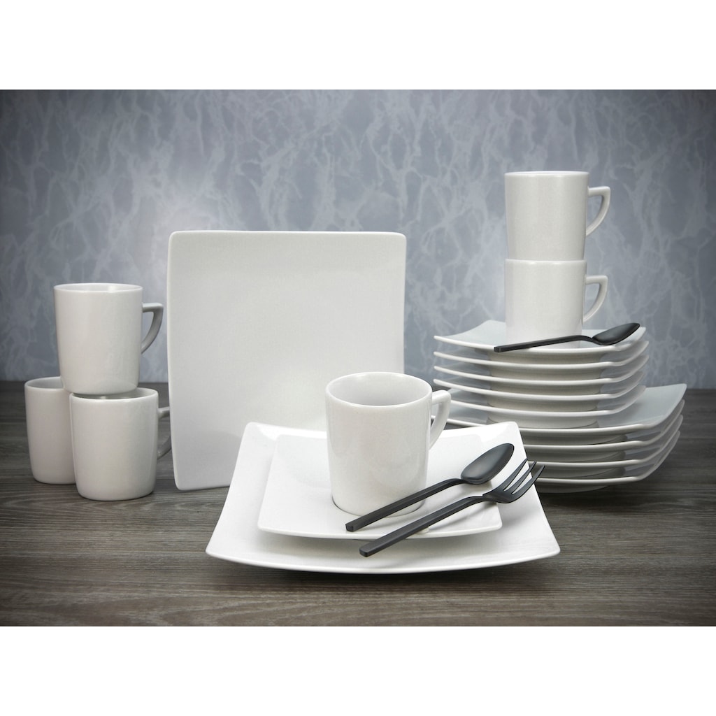 CreaTable Kaffeeservice »Geschirr-Set Elegance«, (18 tlg., Kaffeegeschirr für 6 Personen)