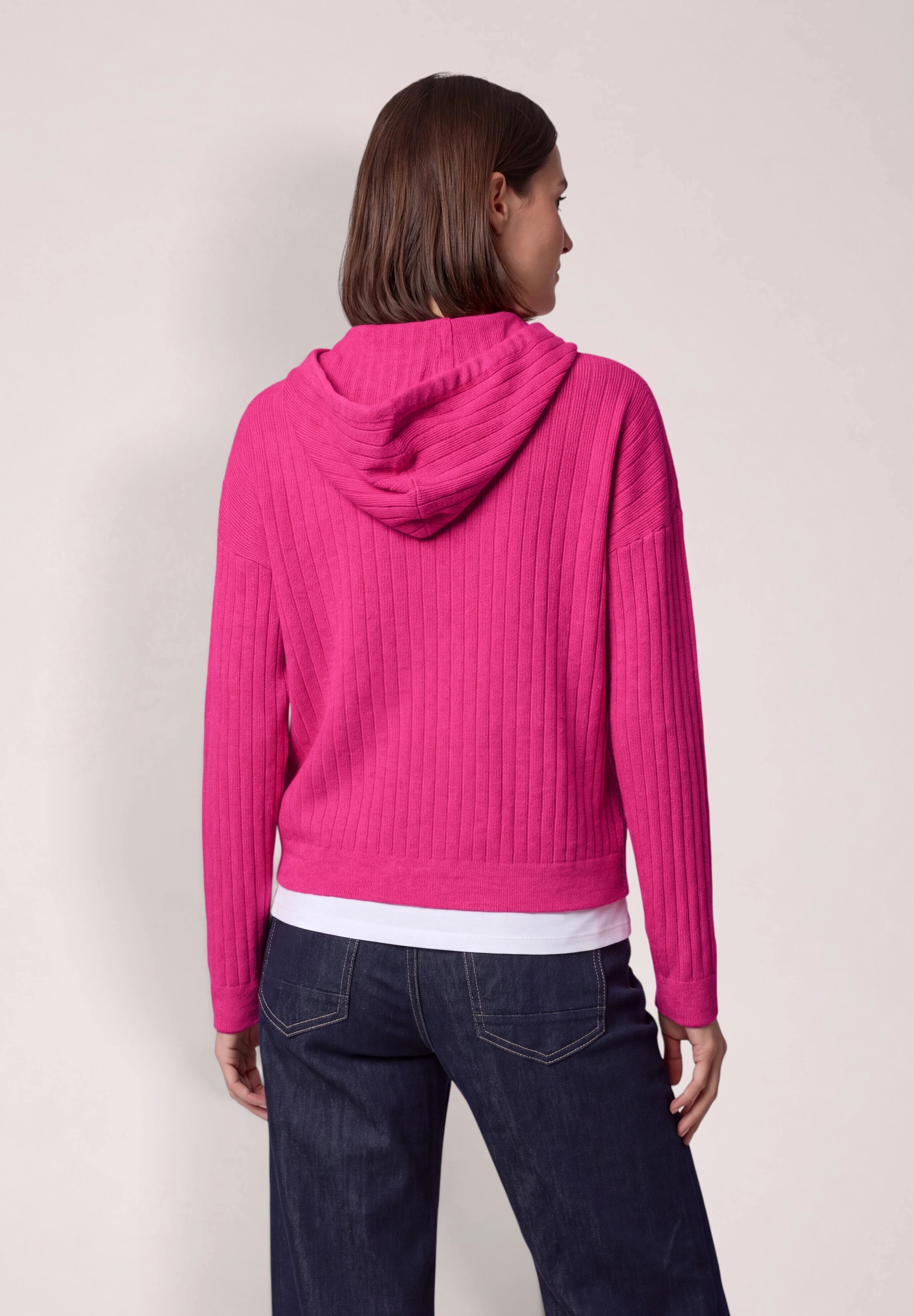 Cecil Kapuzenpullover mit Rippstrick
