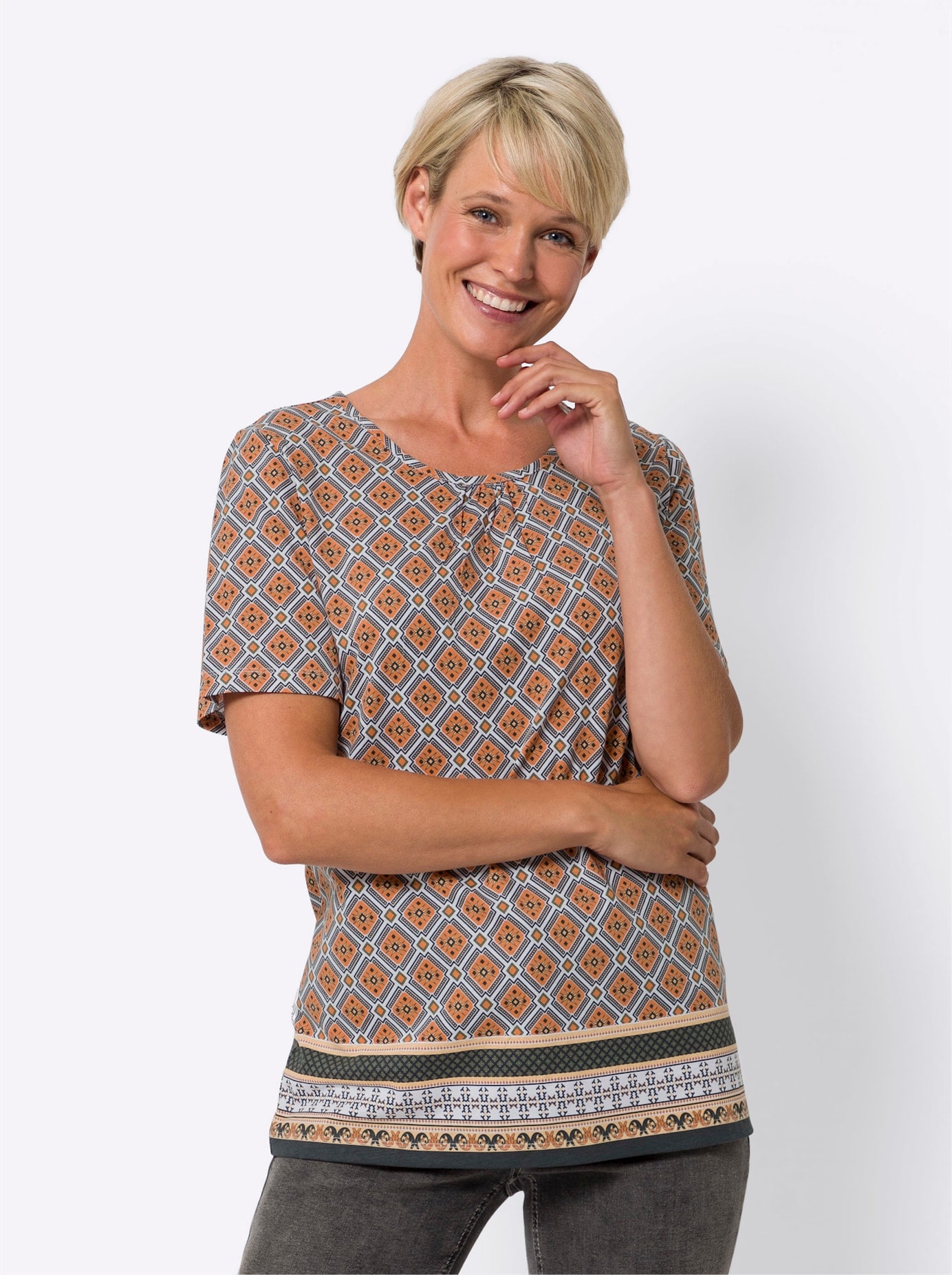 Classic Basics Kurzarmshirt "Rundhals-Shirt" 1 Stk. tlg. günstig online kaufen