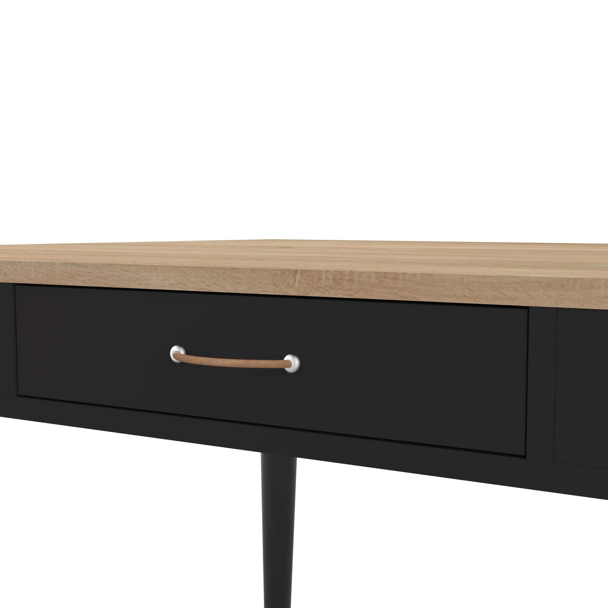 TemaHome Schreibtisch »Horizon Computertisch mit Holzbeinen, Home Office,«, 134cm Breit, mit Schublade