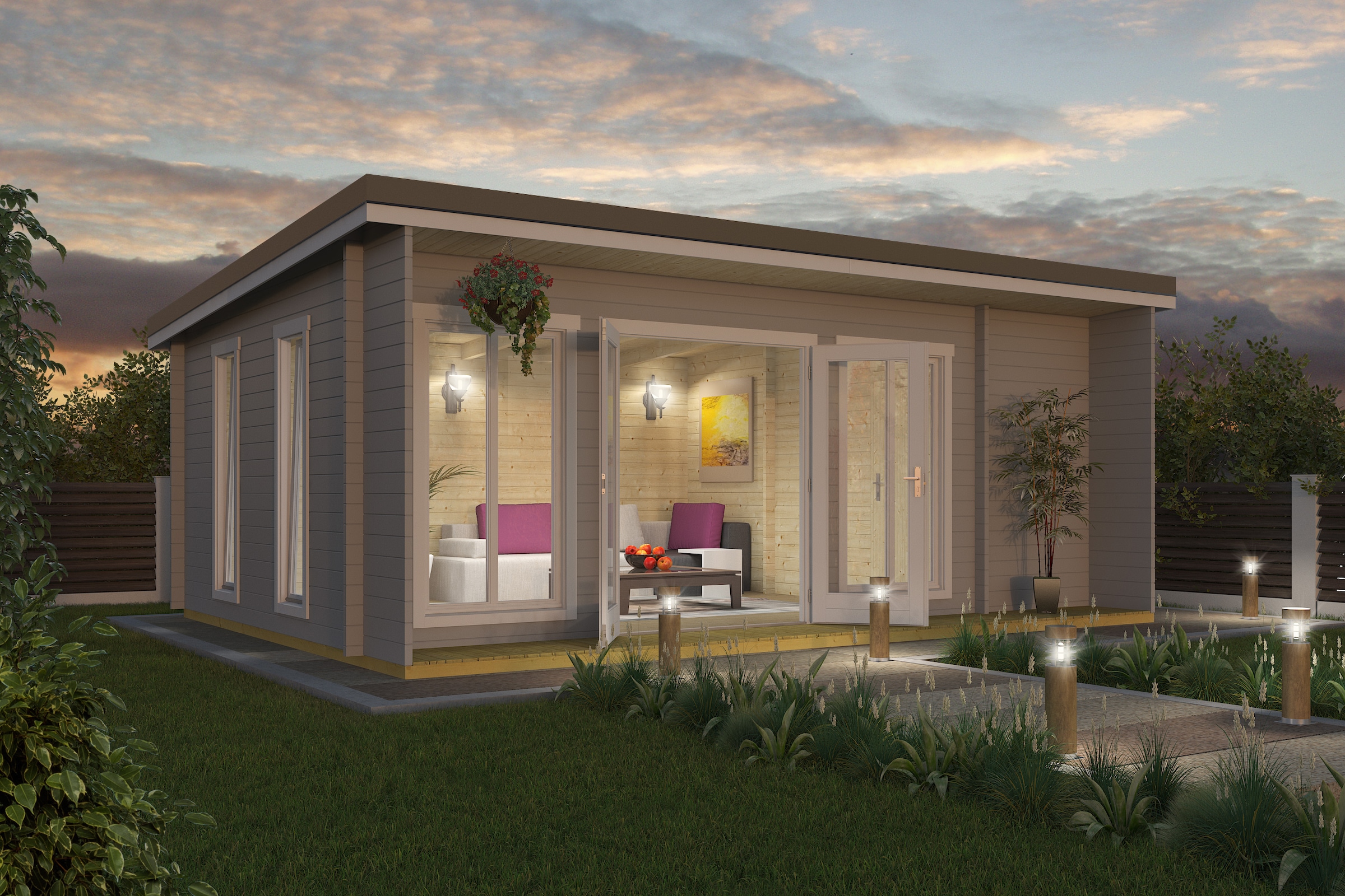 Gartenhaus NORDIC HOLZ, grau, Holz, Gartenhäuser, "JAPAN"