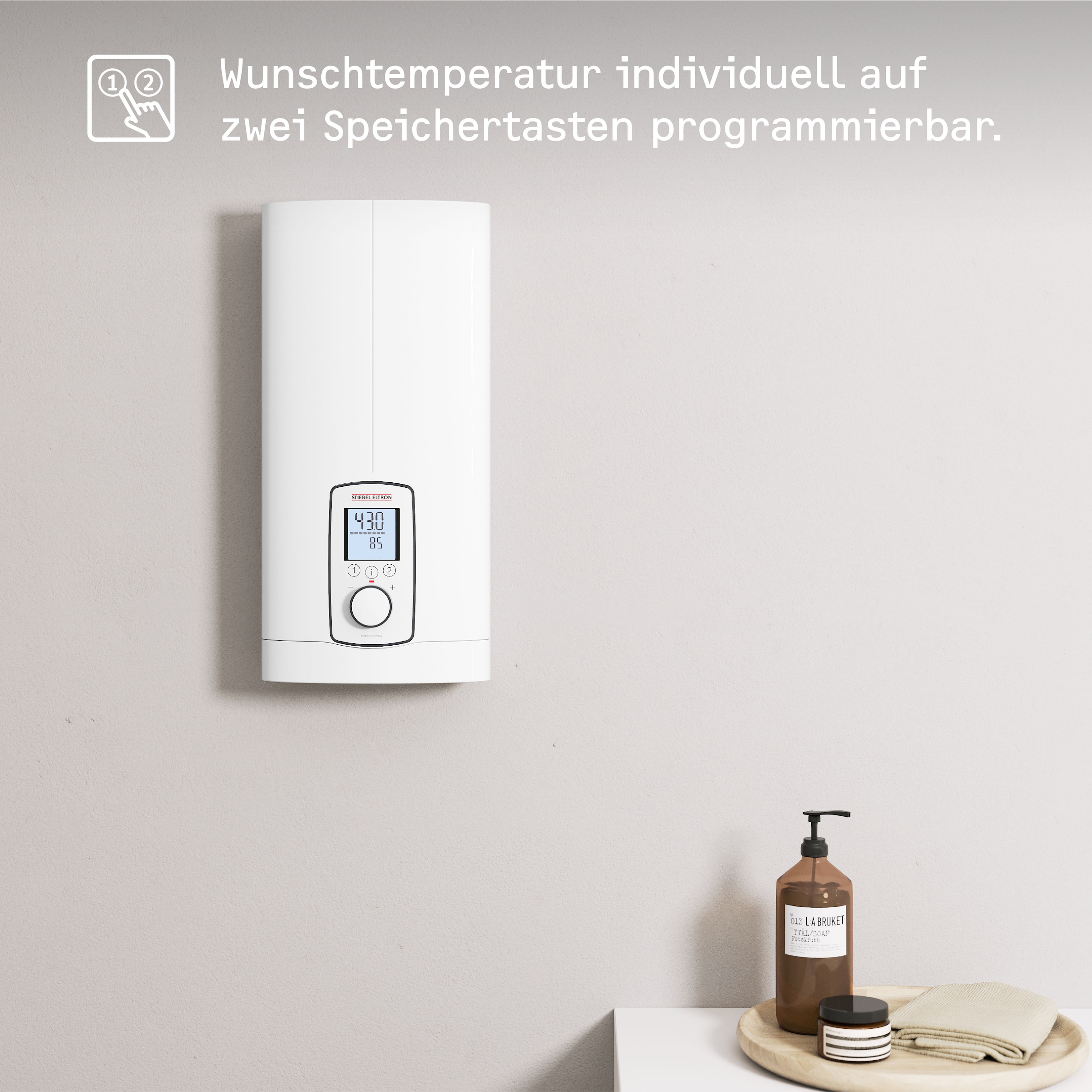 STIEBEL ELTRON Komfort-Durchlauferhitzer »DHE«, 4i Technologie für immer konstante Warmwassertemperatur, 27 kW