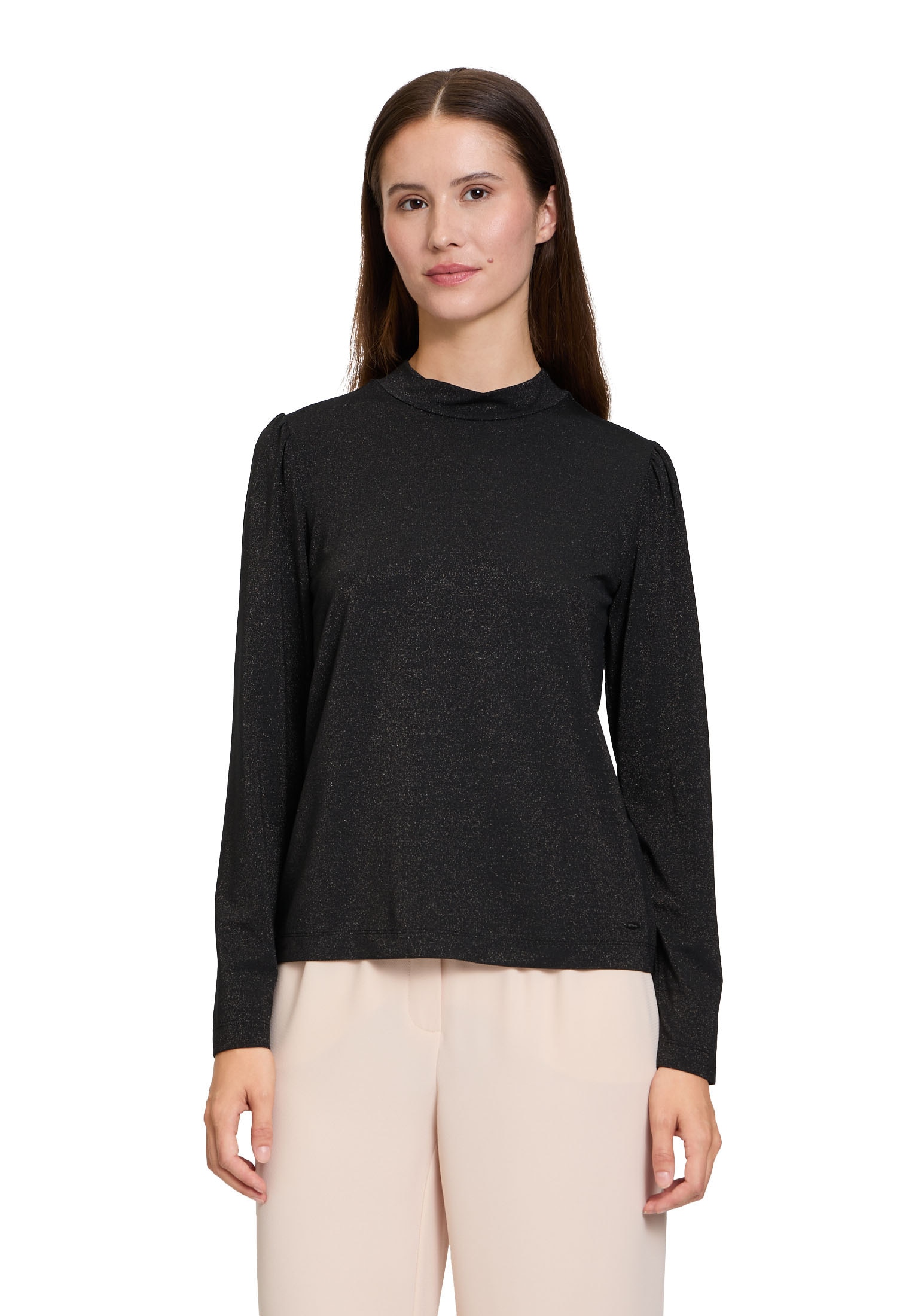 Betty&Co Kurzarmshirt "Betty & Co Damen Rollkragenshirt mit Lurexfaden", (1 günstig online kaufen