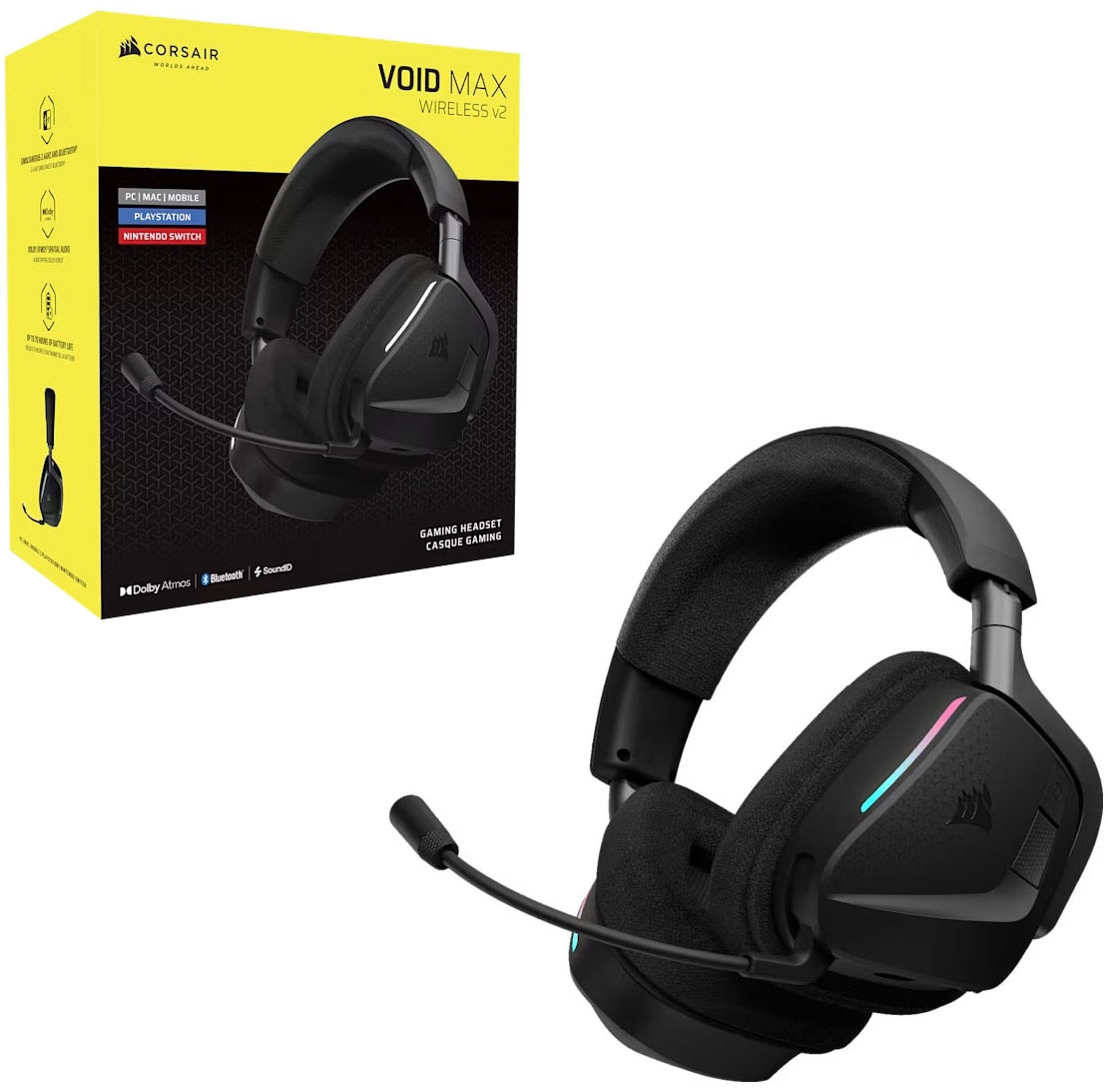 CORSAIR Gaming-Headset "VOID v2 MAX", B:17,05cm H:19,3cm T:10,5cm, schwarz, Kopfhörer
