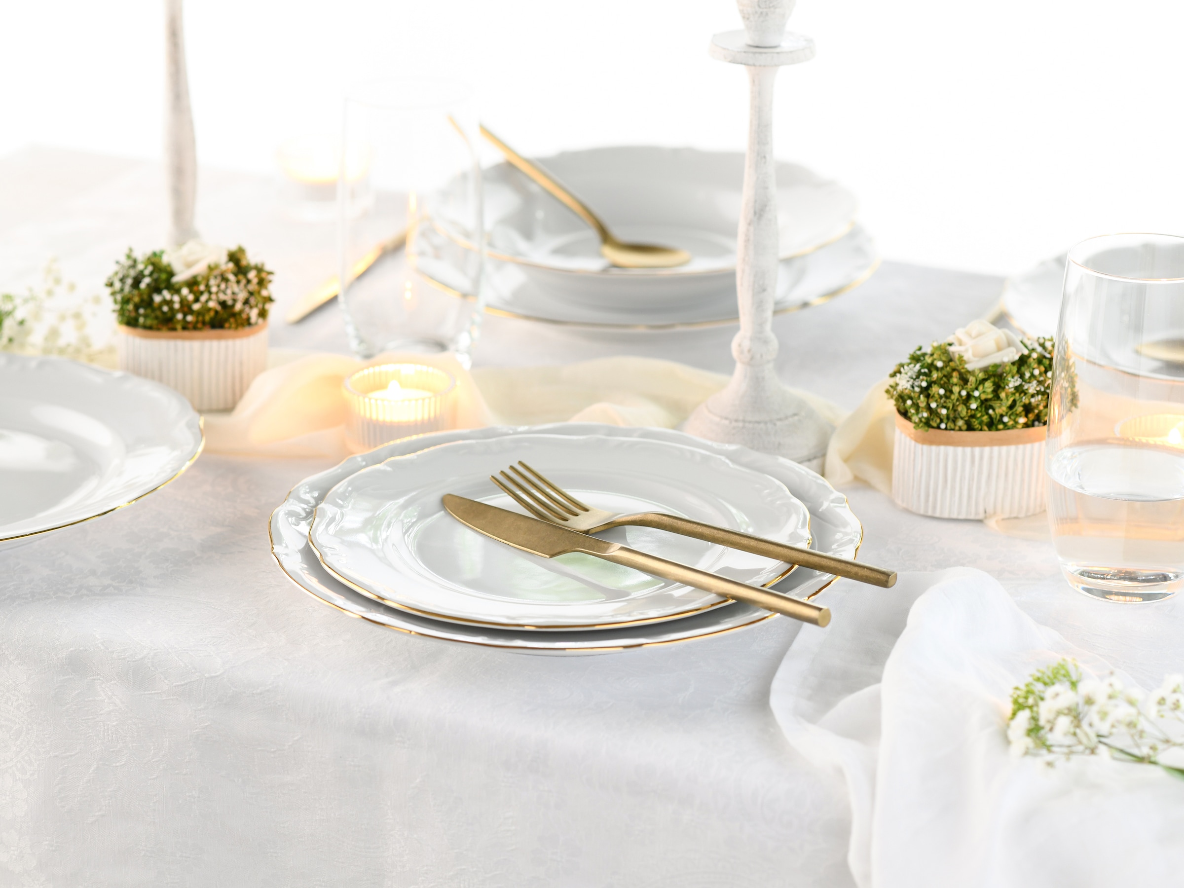 CreaTable Kombiservice »Maria Theresia, Kombi-Service 30-tlg«, (Set, 30 tlg.), Traditionelle Porzellanform