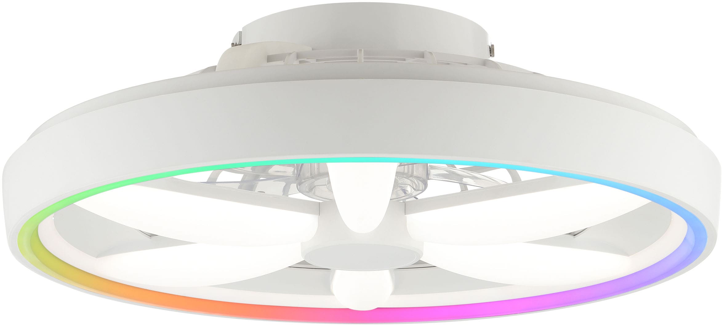 Brilliant LED Deckenleuchte »Gaiano«, 1 flammig, Ø 48cm mit Ventilator, 6400 lm, dimmbar, RGB, 2700-6500 K