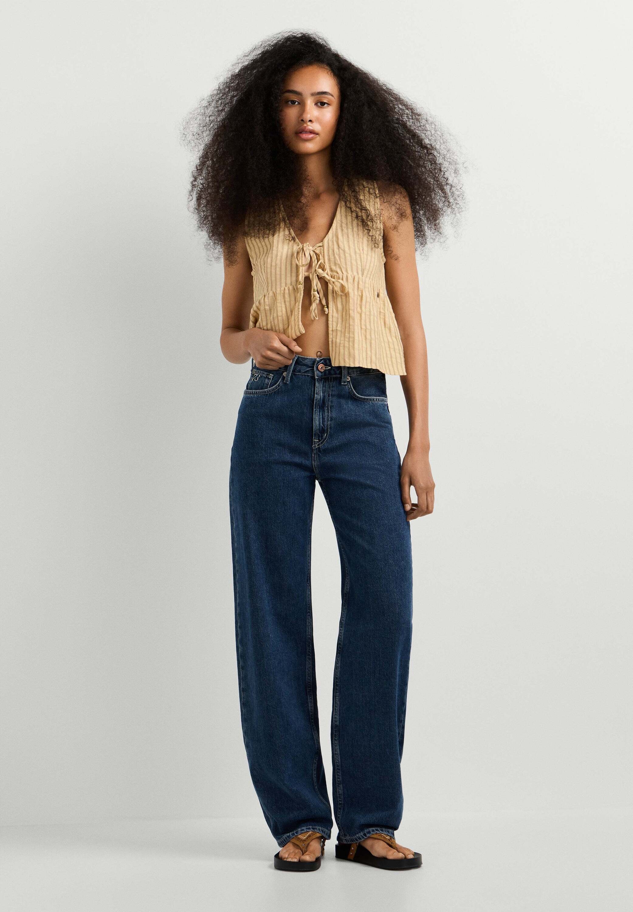 Pepe Jeans Straight-Jeans »straight leg jeans EDEN HW STRAIGHT DARK STONEWASH«