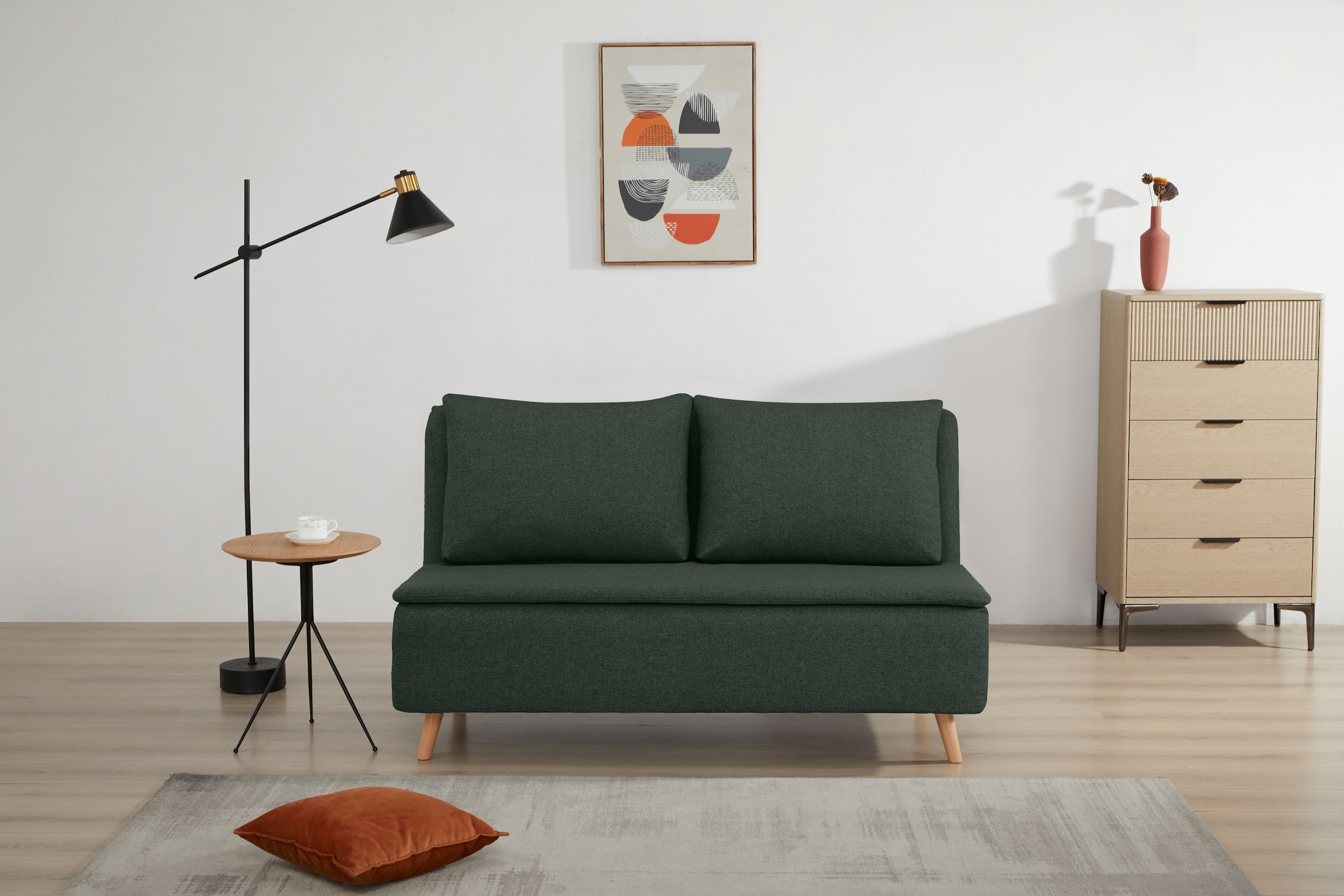 Home affaire 2-Sitzer "AINSLEY 140 cm - verstellbare Rückenlehne" Verstellb günstig online kaufen