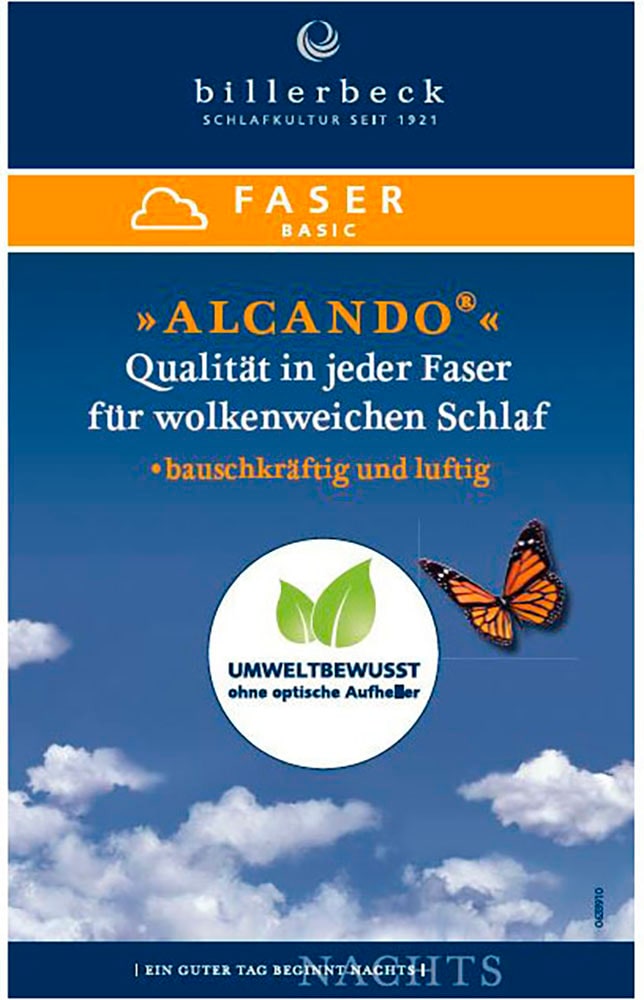 billerbeck Kunstfaserbettdecke »520 ALCANDO®, für Sommer und Winter, Decke«, Füllung 100% Polyester (AIRSOFT® - Hohlfaser), Bezug 100% Baumwoll-Feinperkal
