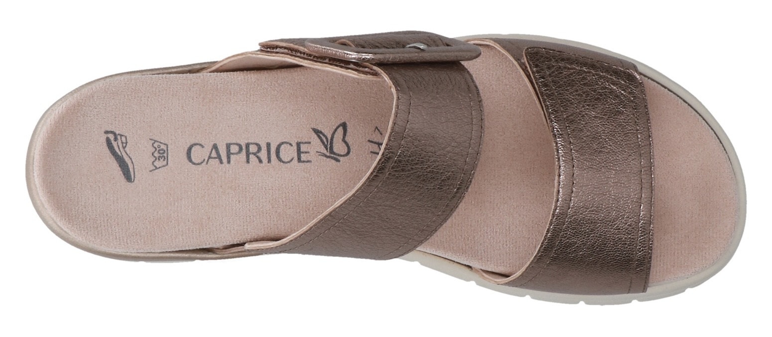 Caprice Pantolette, Keilabsatz, Sommerschuh in Komfortweite H (= sehr weit)