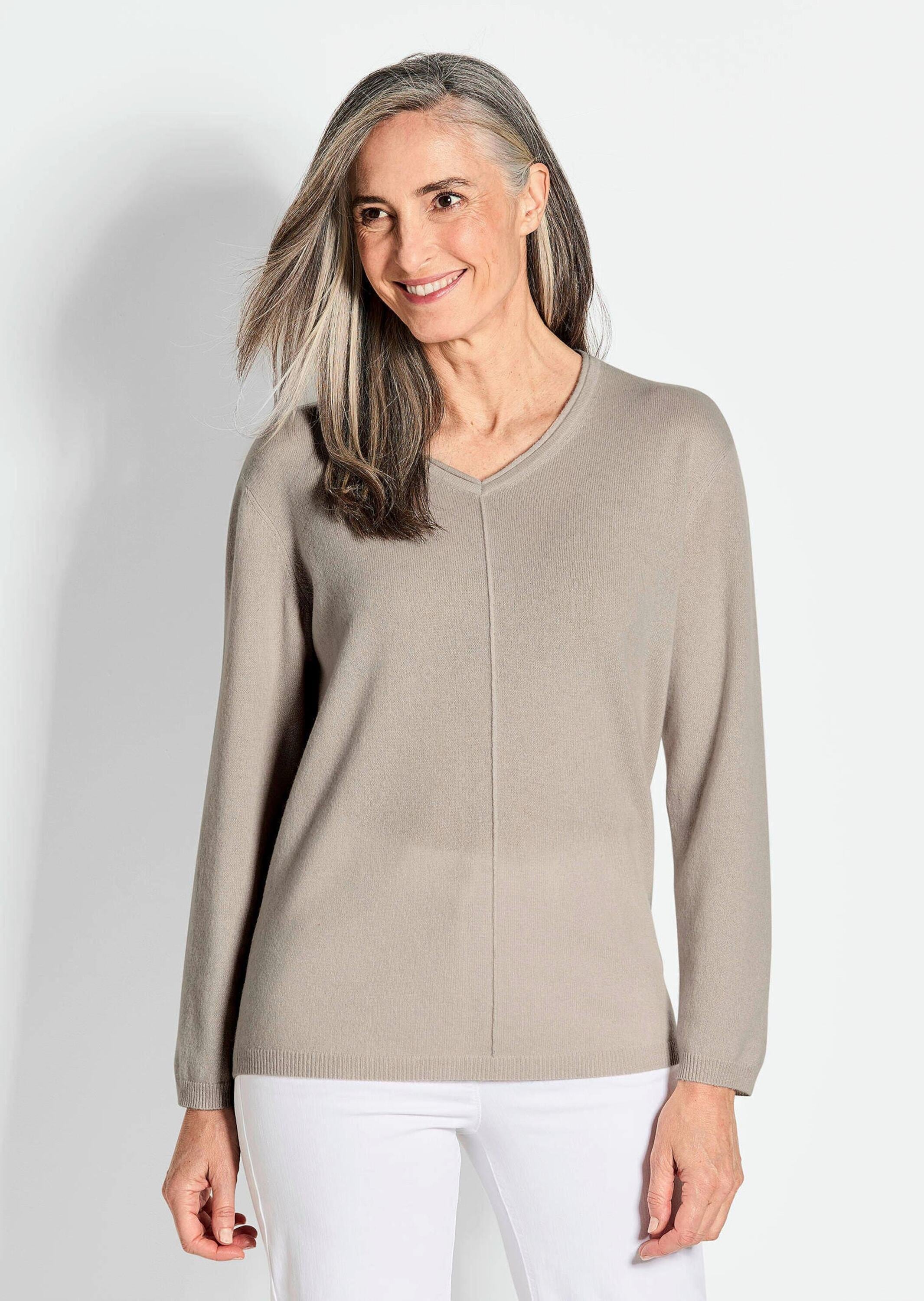 GOLDNER Strickpullover »Kaschmirpullover mit V-Ausschnitt Kaschmirpullover mit V-Ausschnitt«