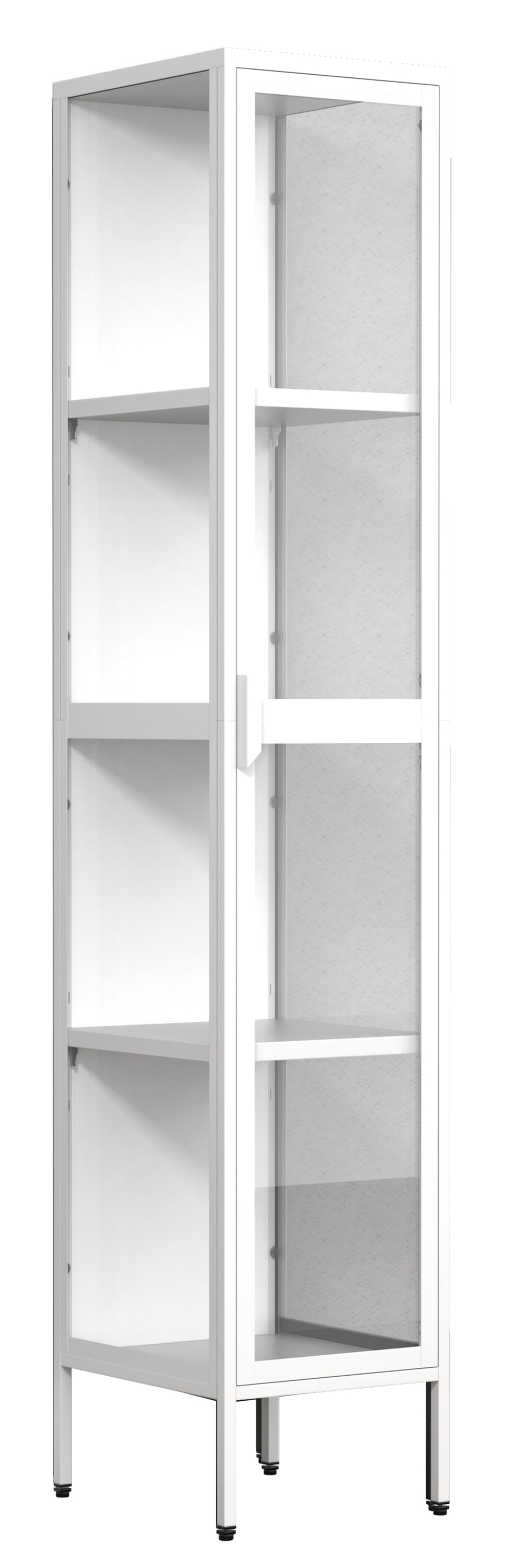 VCM Vitrine »VCM Glasvitrine stehend | Vitrine Glas mit ESG-Sicherheitsglas | Maße ca. H. 160 x B. 30 x T. 35 cm | Standvitrine Glas | Modern und platzsparend | Glas Vitrinenschrank ¿ Floka XL«, (1 St.)