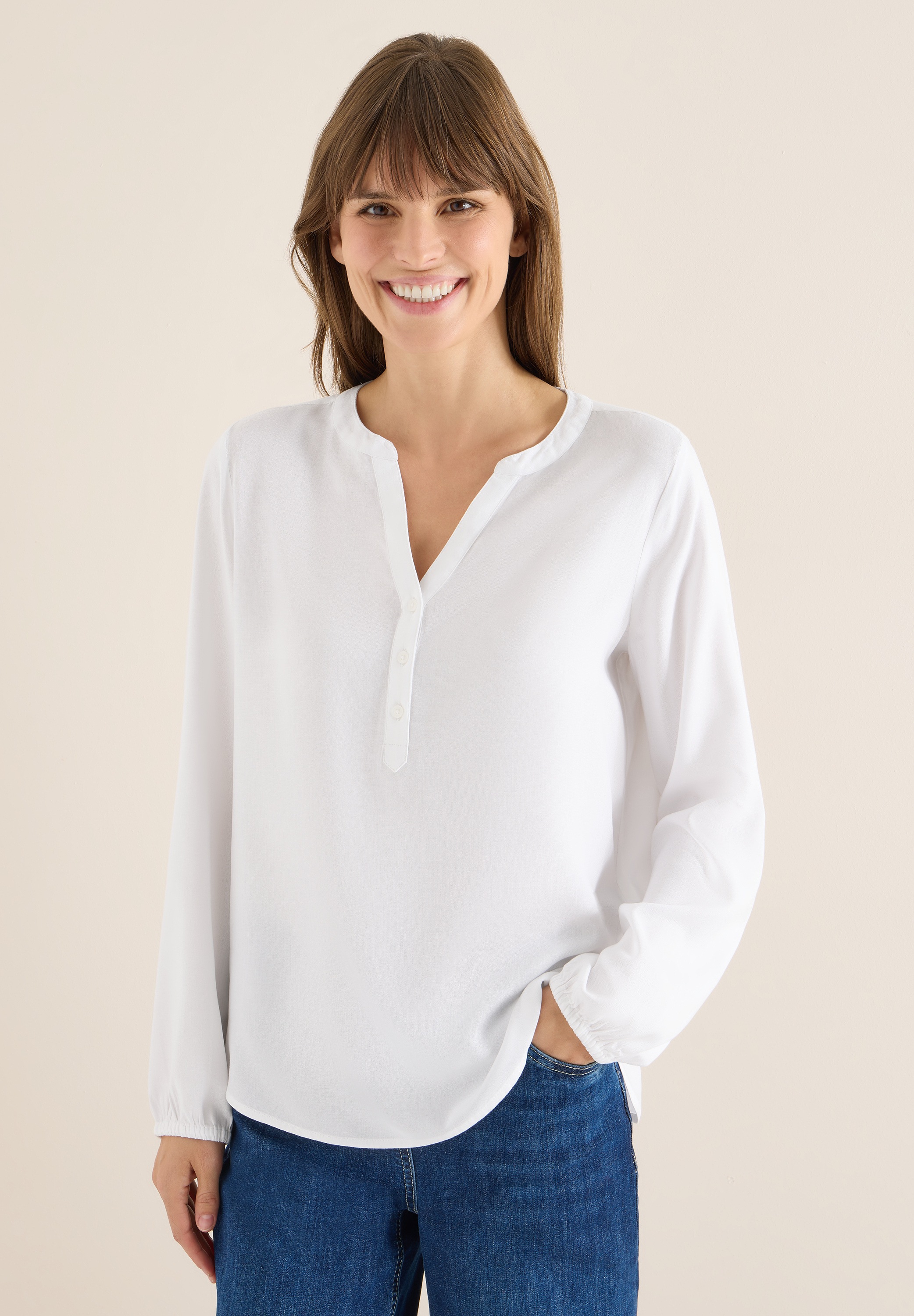 Cecil Langarmbluse aus softer Viskose günstig online kaufen