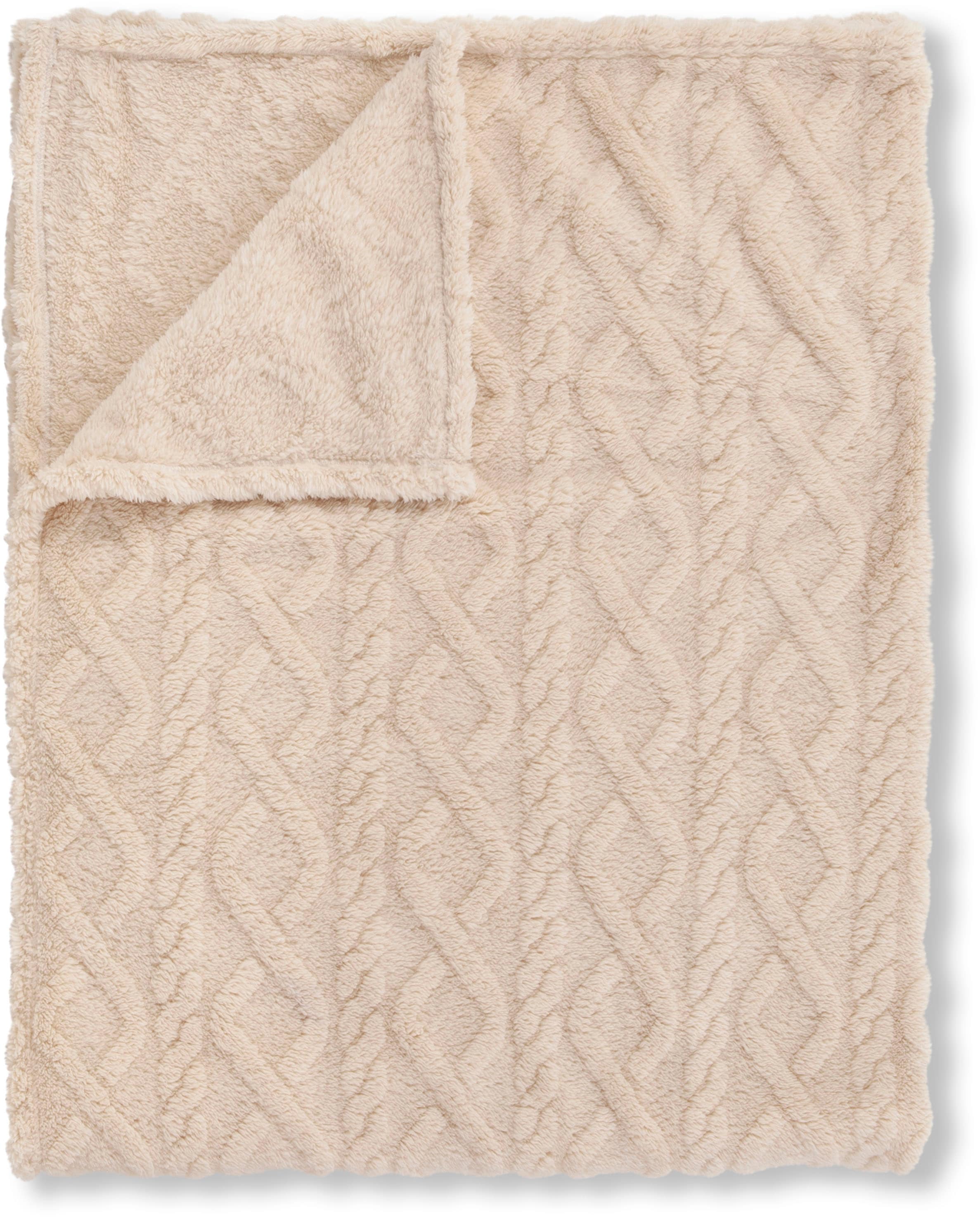 Descanso Plaid »Jacquard teddy«, Weich, Kuscheldecke, Wohndecke, Teddy, Jacquard, in 2 Größen