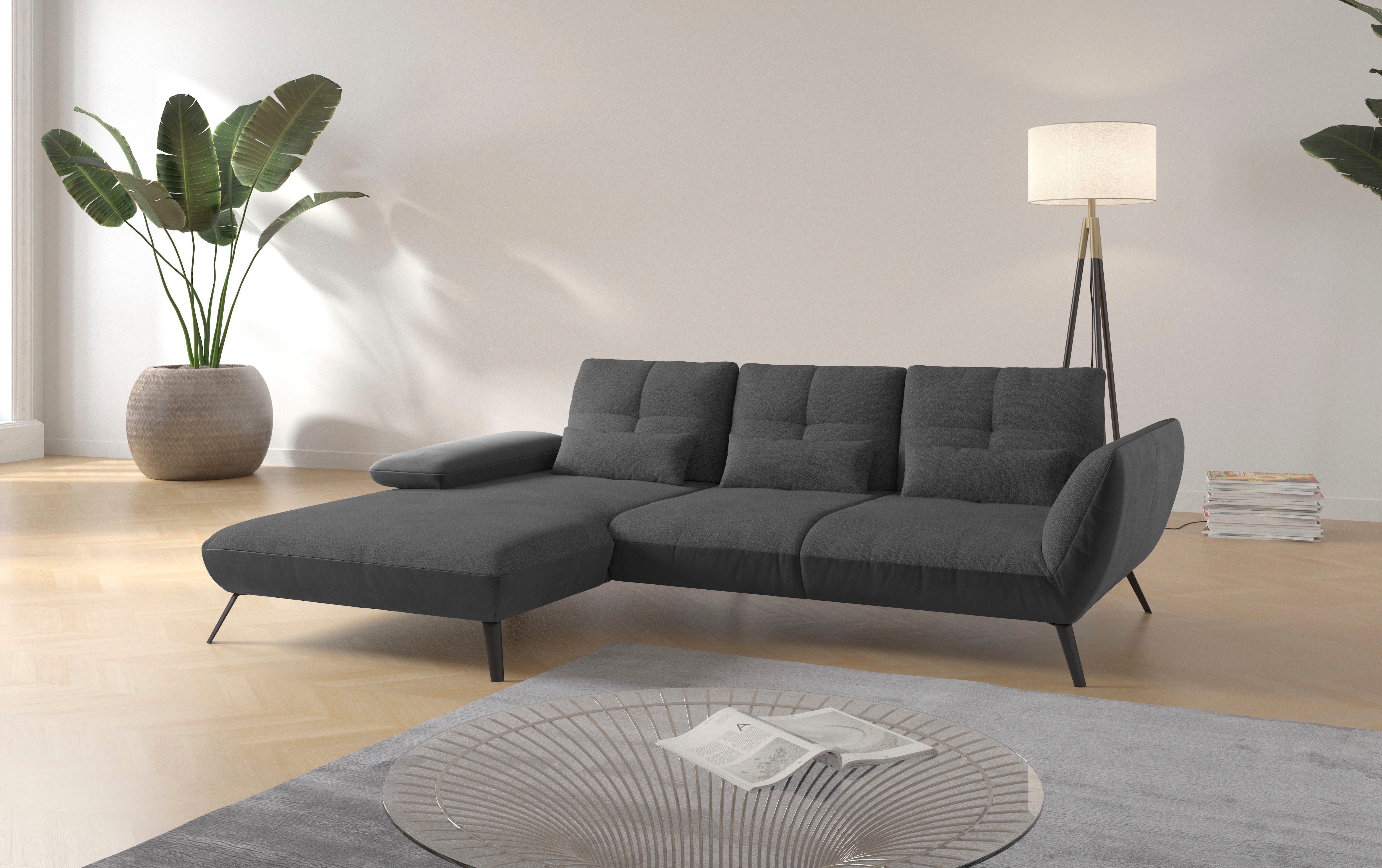OTTO home Ecksofa "Mikado L-Form" inkl. Sitztiefenverstellung und Armteilverstellung