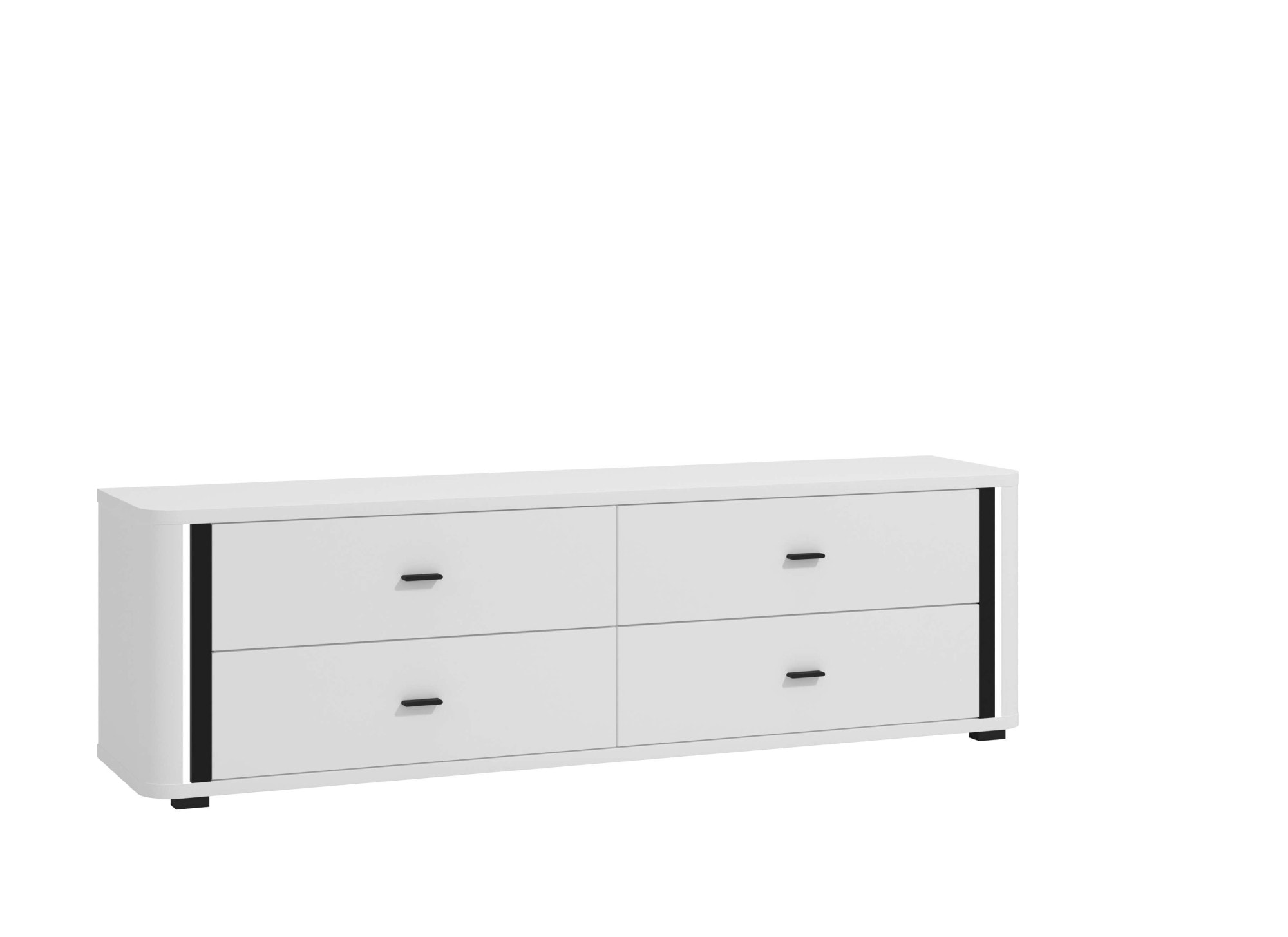 Home affaire TV-Bank "York, TV-Kommode, TV-Schrank, TV-Bank" mit 4 geräumigen Schubladen, Breite 176,5 cm, wandmontage