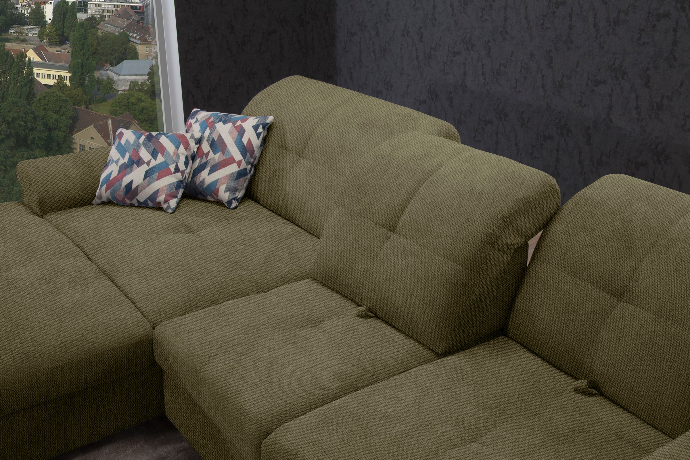 Thumbnail - alina Ecksofa "Nadira" wahlweise mit Bettfunktion und Stauraum