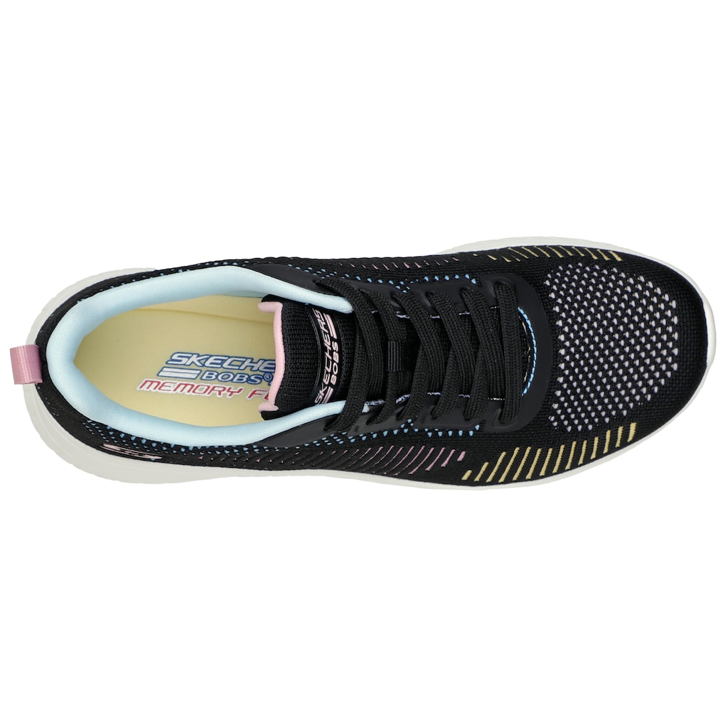 Skechers Sneaker »BOBS SQUAD CHAOS COLOR CRUSH«, in toller Farbkombi, Freizeitschuh, Halbschuh, Schnürschuh