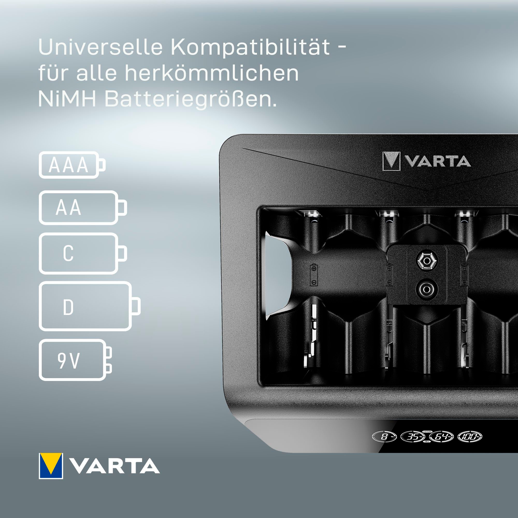 VARTA Batterie-Ladegerät »Universal Charger+«, (1 St.)