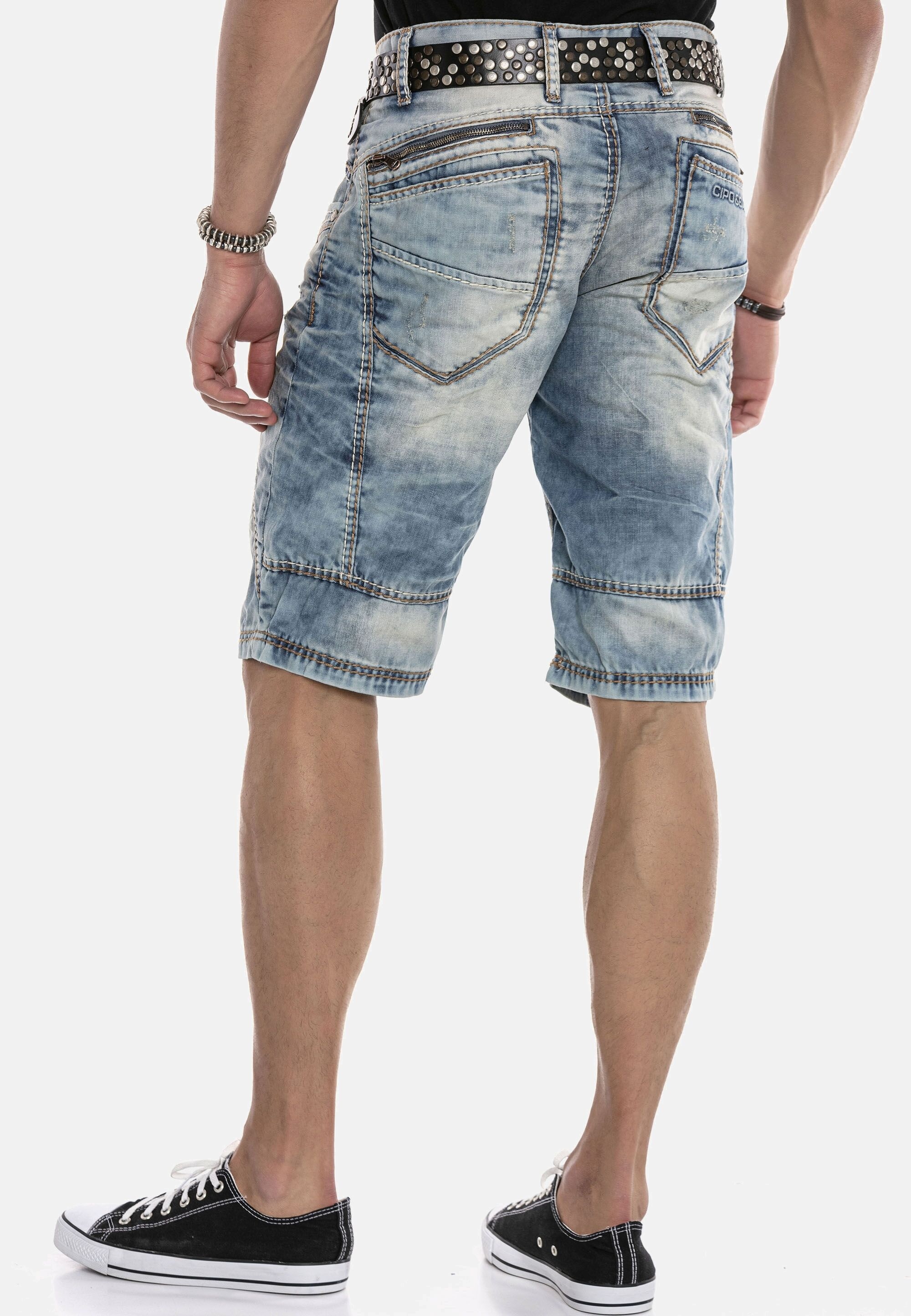 Cipo & Baxx Jeansbermudas »Bermuda & Short«, aus reiner Baumwolle