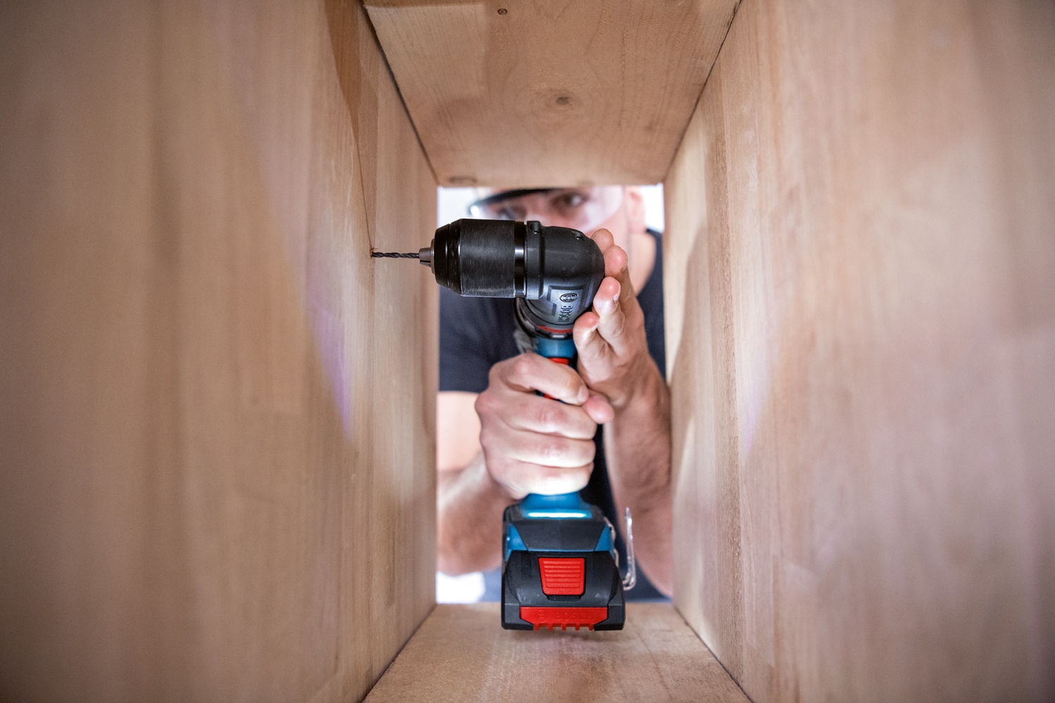 Bosch Professional Akku-Bohrschrauber »»GSR 18V-90 FC««, Inkl. 2x Akkus 4,0Ah und Schnellladegerät GAL 18V-40, in L-BOXX 136