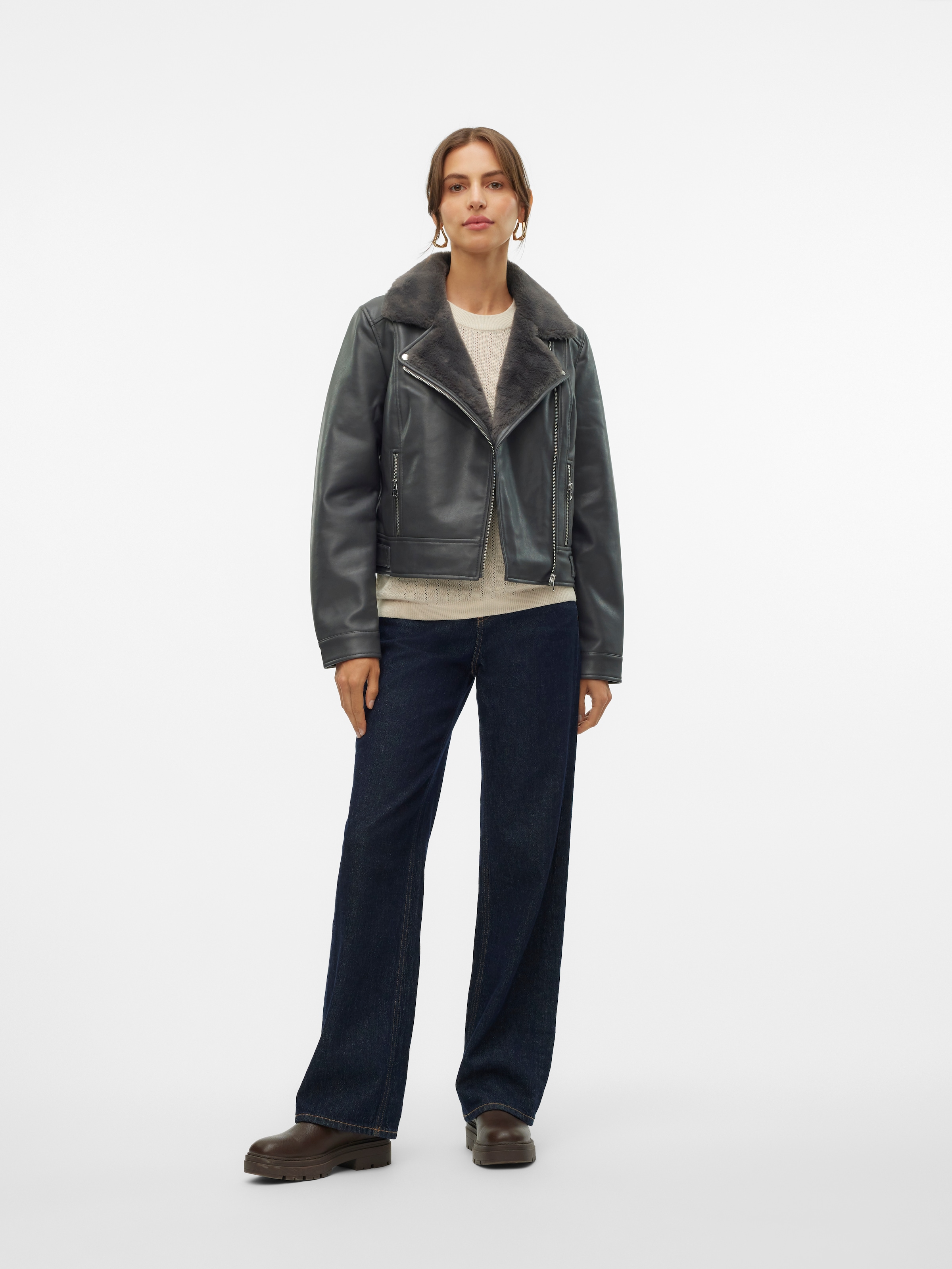 Vero Moda Lederimitatjacke »VMHAILEY SHORT COATED JACKET«