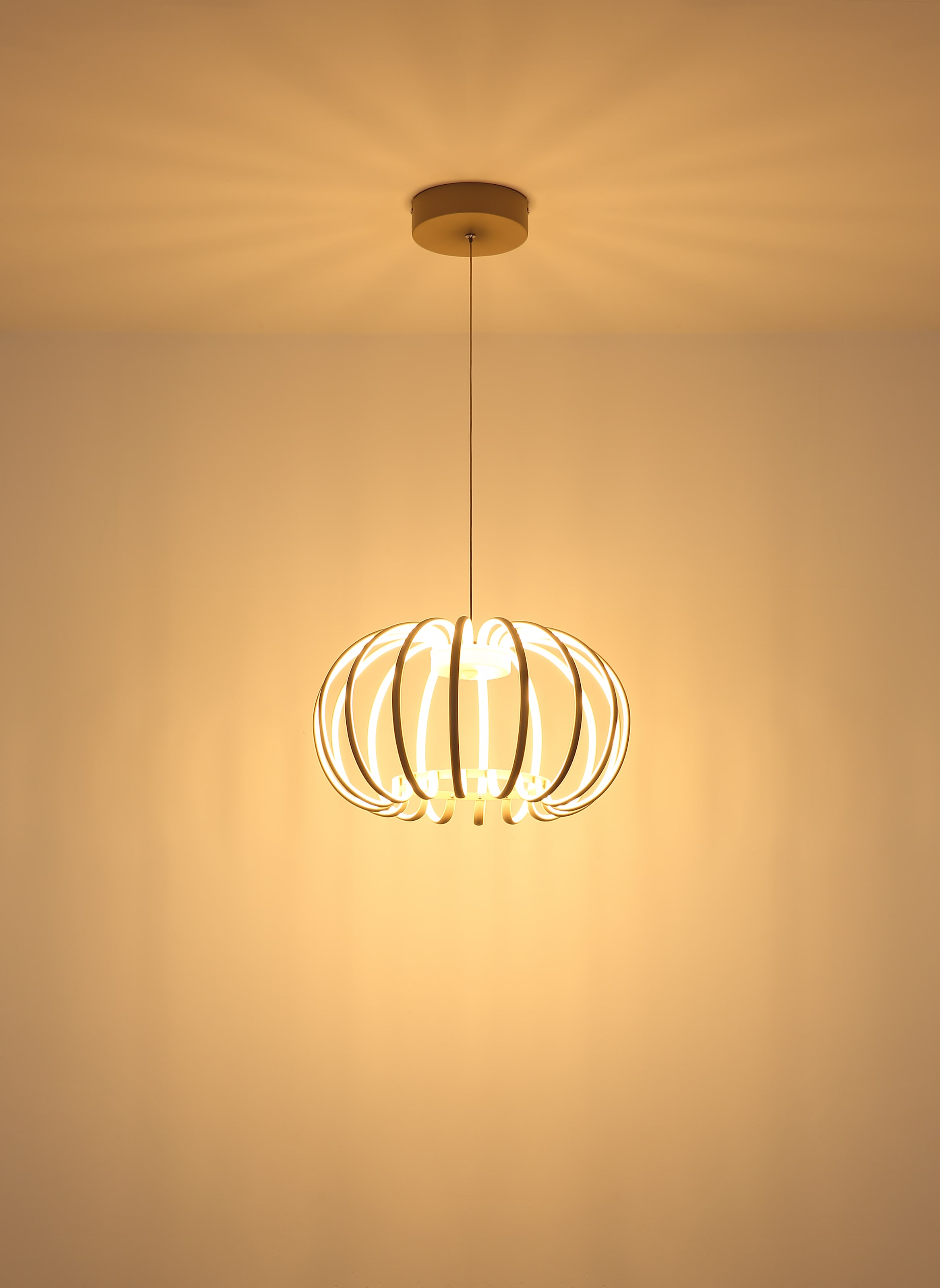 GLOBO LIGHTING Hängeleuchte »RIBBON« LED-Modul 1 Stk. Warmweiß Hängeleuchte, Opalglas, 3 Helligkeitsstufen, LED 40W