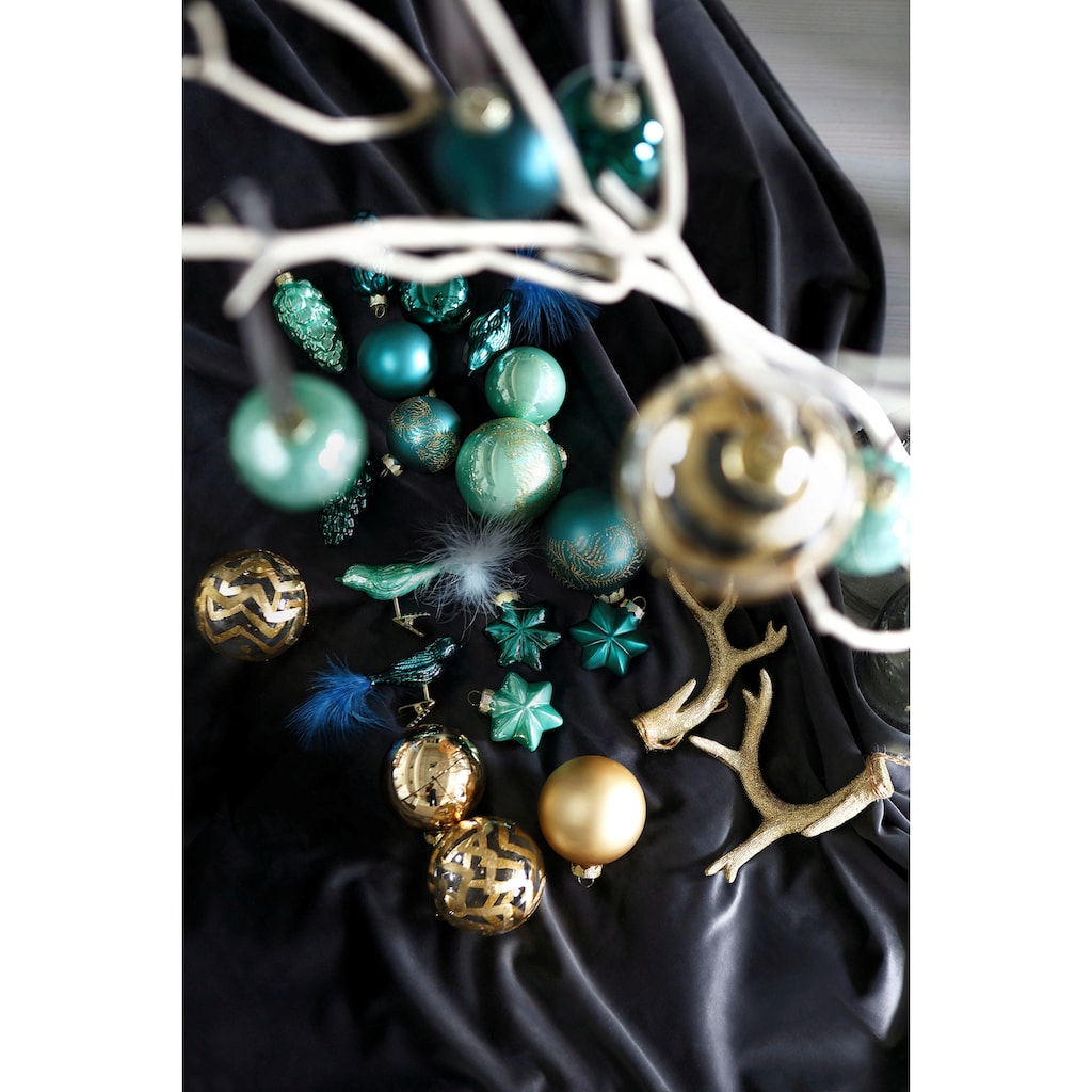 MAGIC by Inge Christbaumschmuck »Magic - Green Velvet«, (Set, 8 tlg.)