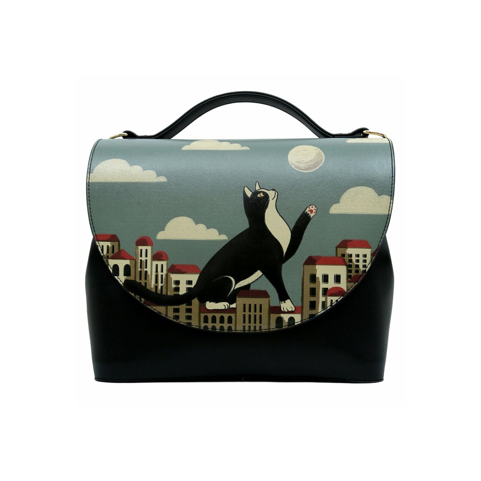 DOGO Henkeltasche "Handy Umhängetasche Over The Moon Schultertasche", Vegan günstig online kaufen