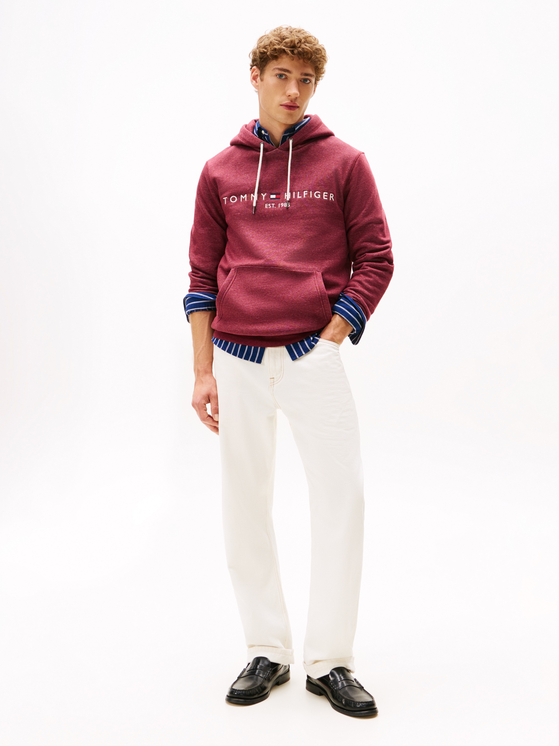 Thumbnail - Tommy Hilfiger Kapuzensweatshirt "TOMMY LOGO HOODY mit Kapuze und Kängurutasche" unifarben, casual, regular fit, Baumwol...