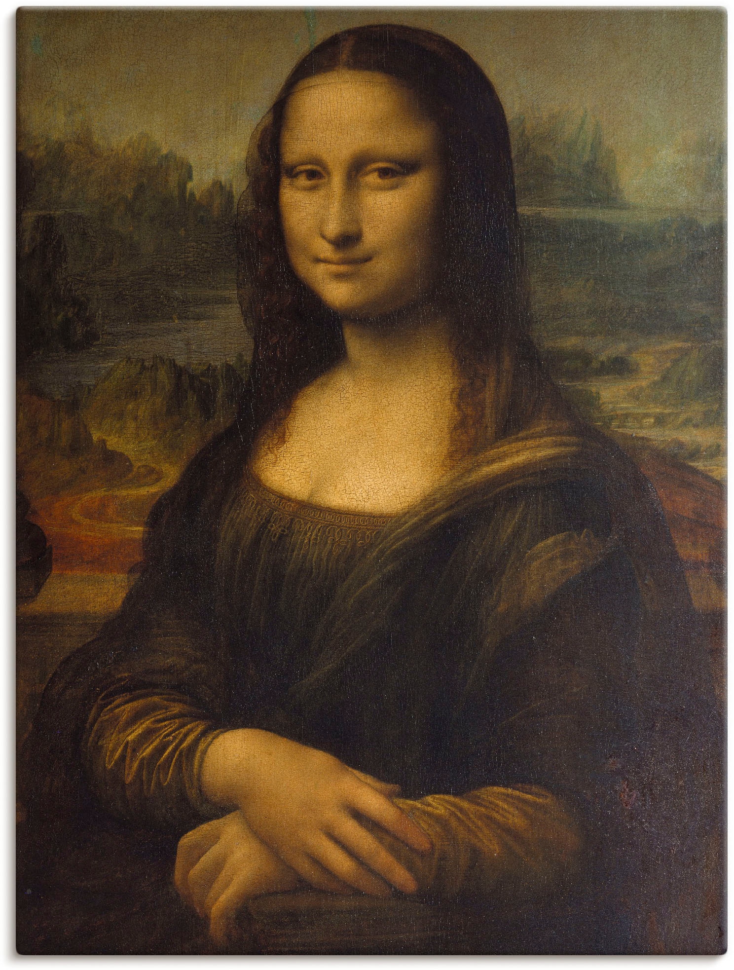 Artland Wandbild "Mona Lisa. Um 1503" Porträts 1 Stk. tlg. als Leinwandbild günstig online kaufen