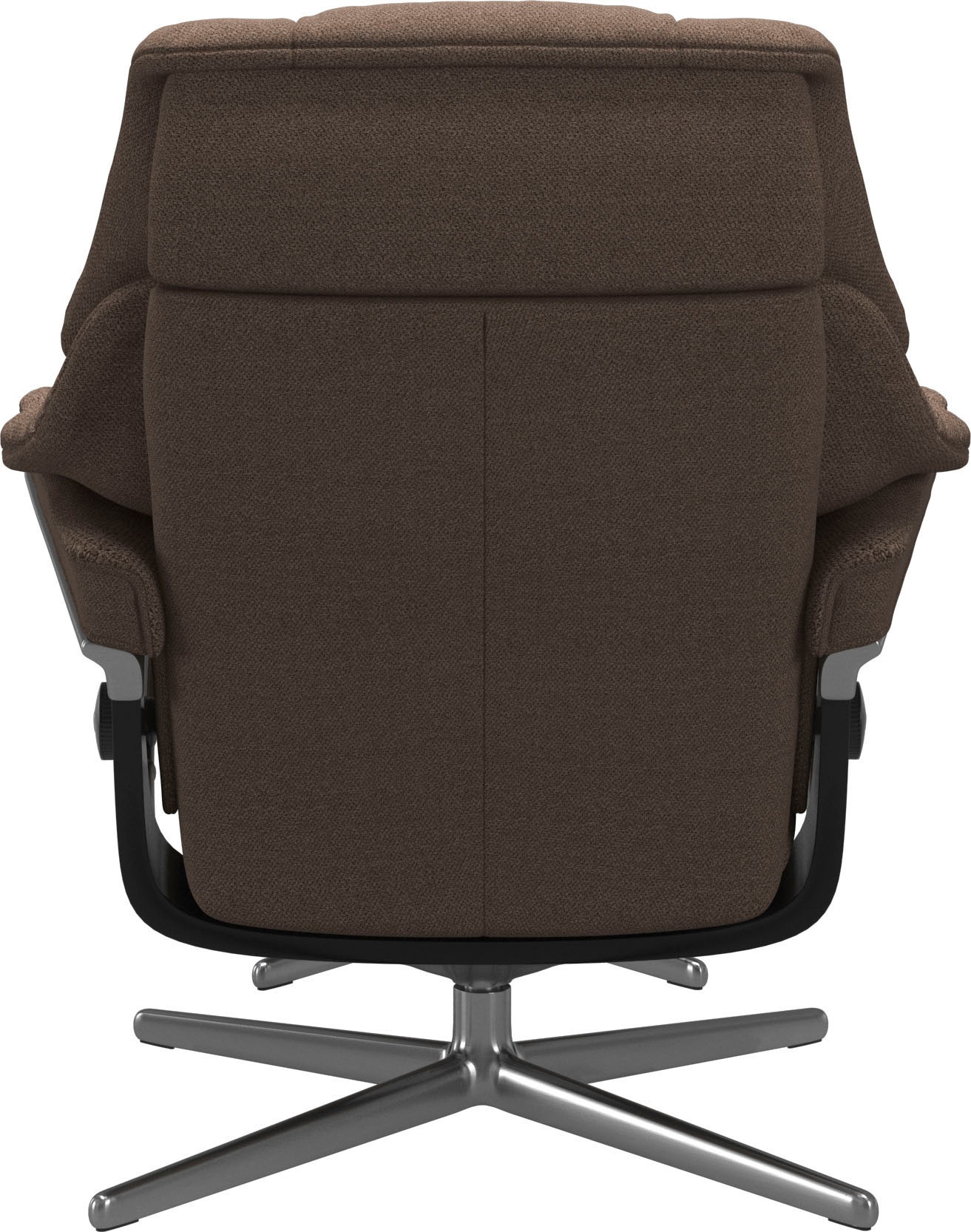 Stressless® Relaxsessel »Reno«, (Set, Relaxsessel mit Hocker), mit Hocker, mit Cross Base, Größe S, M & L, Holzakzent Schwarz