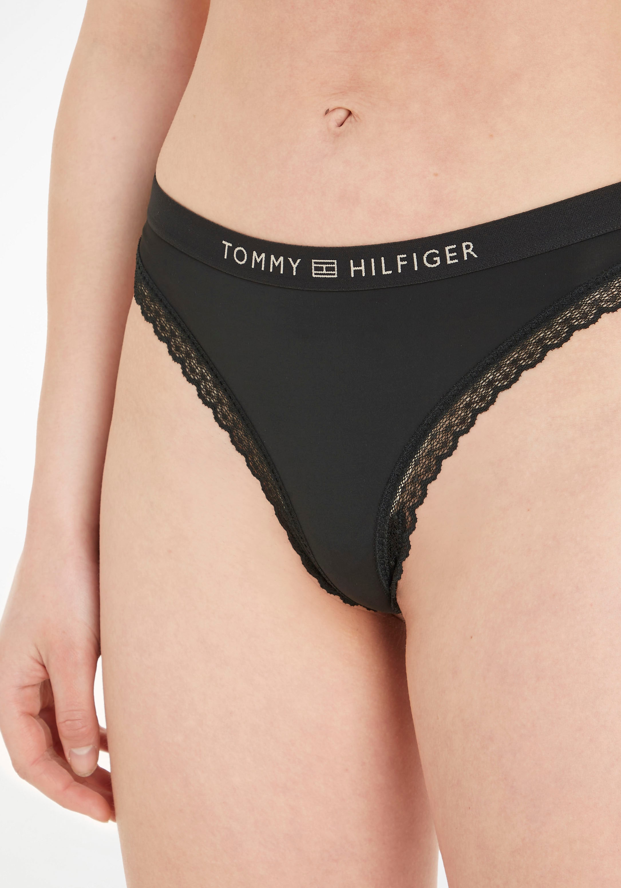 Markenlabel T-String Underwear Tommy Hilfiger Hilfiger mit BAUR | Tommy »THONG«,