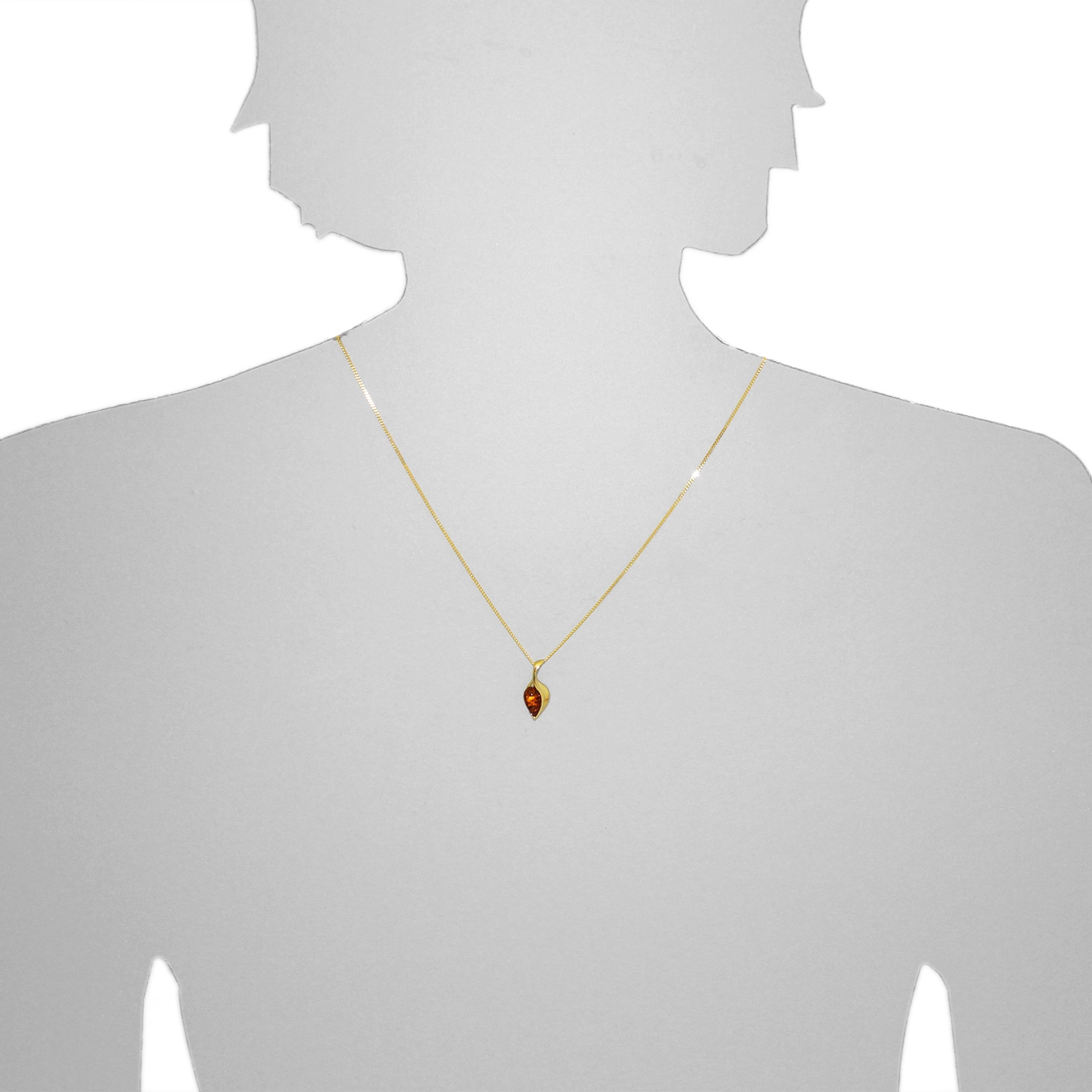 OSTSEE-SCHMUCK Kette und Anhänger Set »- Ires - Gold 375/000 - Bernstein«