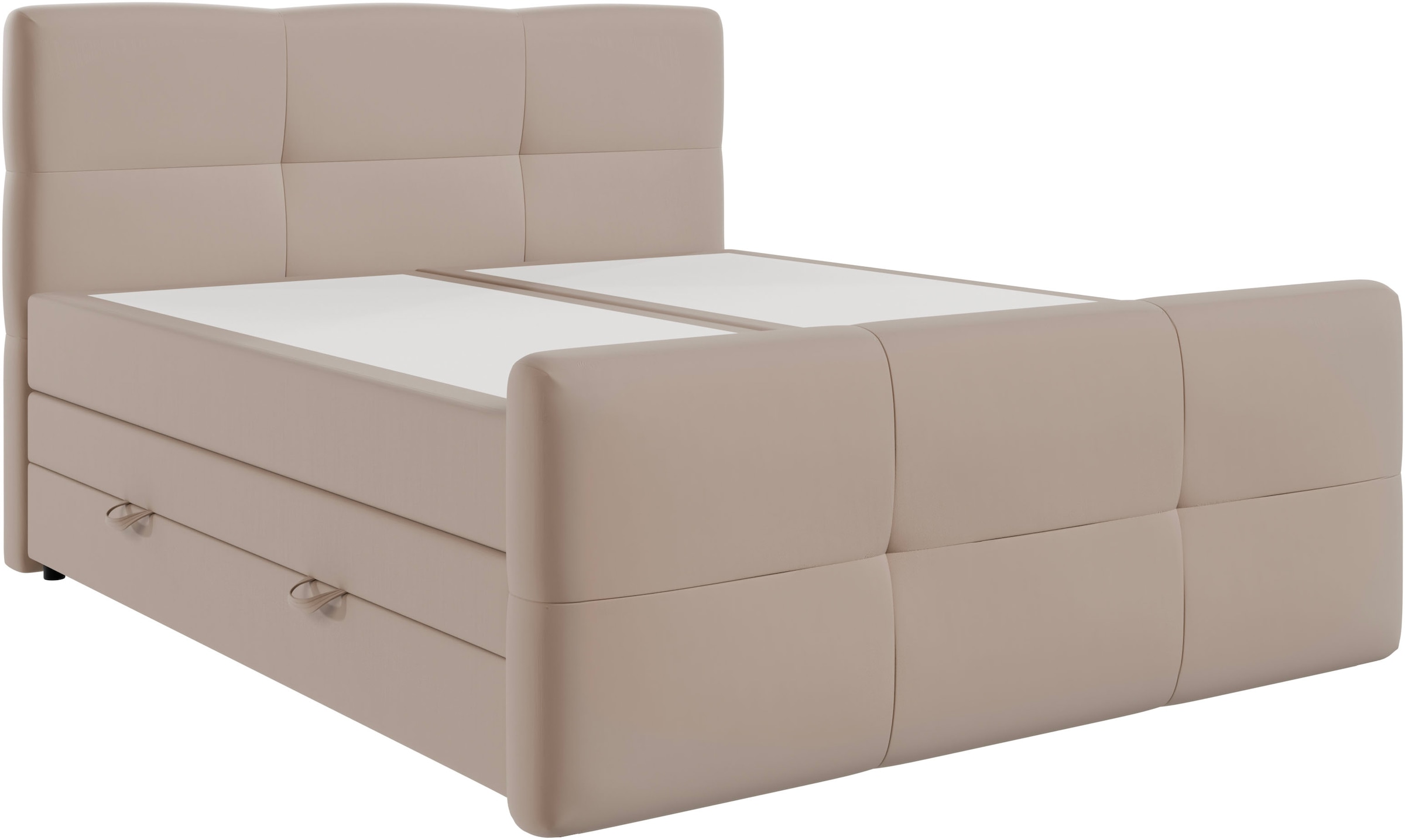 FORTE Boxspringbett »STAR erhältlich in den Breiten 140cm, 160cm & 180cm, inkl. Bettkasten« inkl. Fußteil, erhältlich in verschiedenen Farben