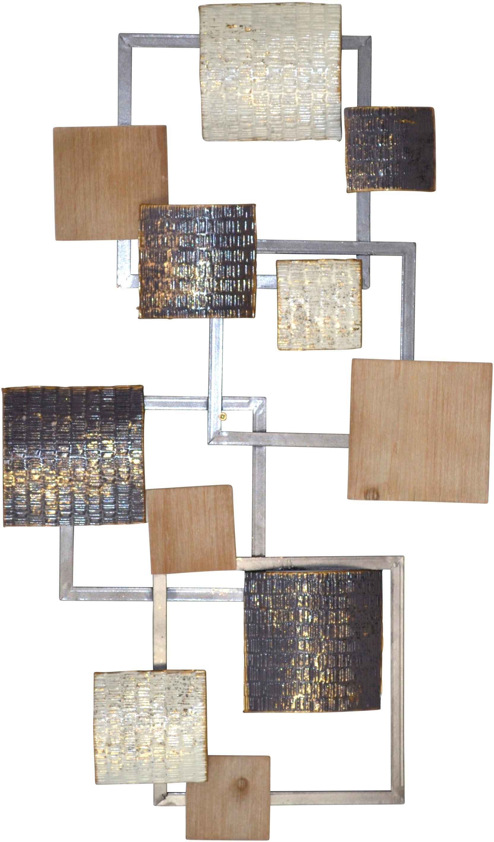 pajoma Wanddekoobjekt "Wanddekoration" Meterial-Mix Metall und Holz, geomet günstig online kaufen