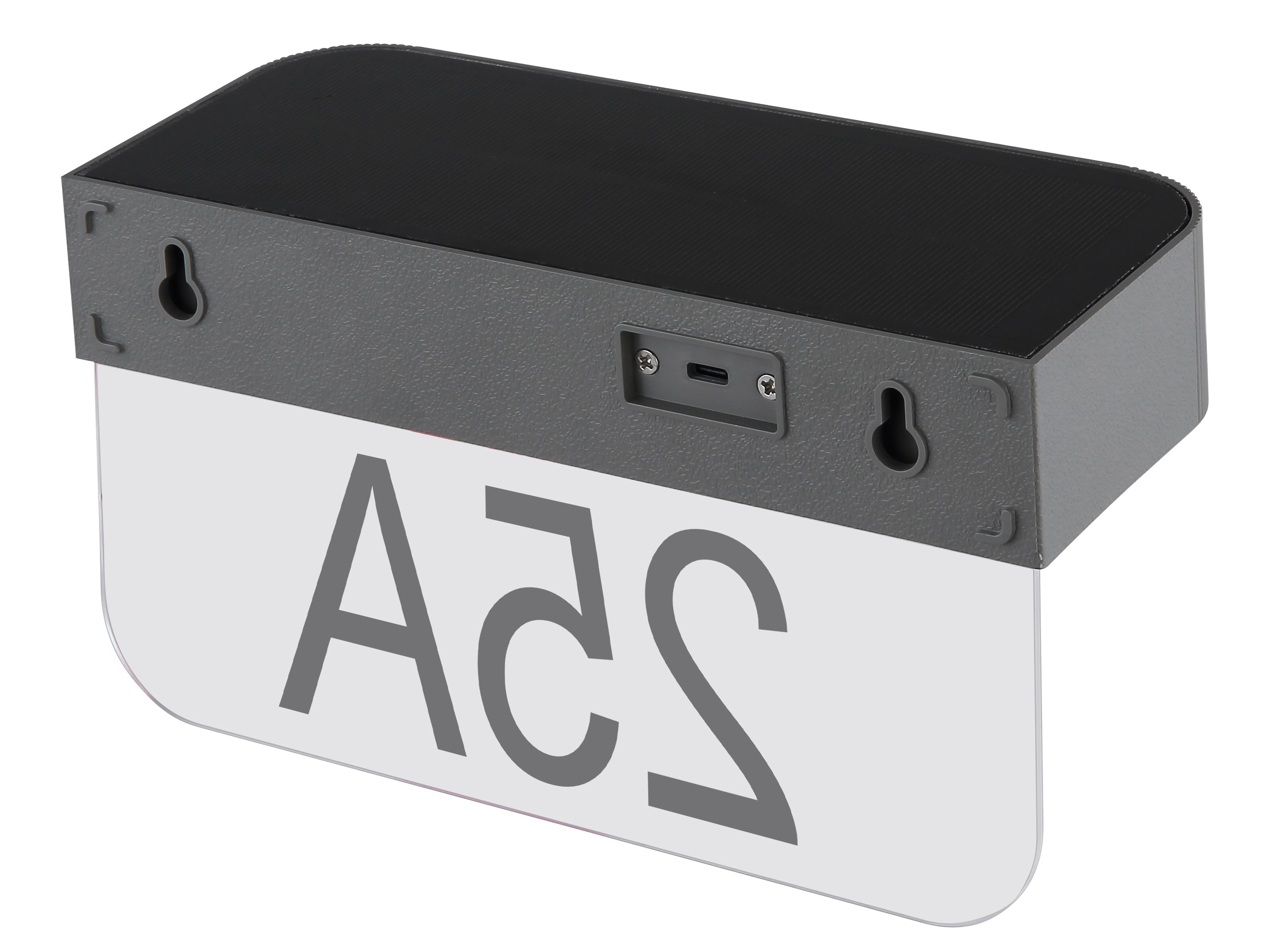 GLOBO LIGHTING LED Solarleuchte »SOLARLEUCHTE KUNSTSTOFF GRAU, 1XLED-Modul« LED-Modul 1 Stk. Warmweiß Solarleuchte grau matt mit Sensor, IP54, 3 Leuchtstufen, Akku